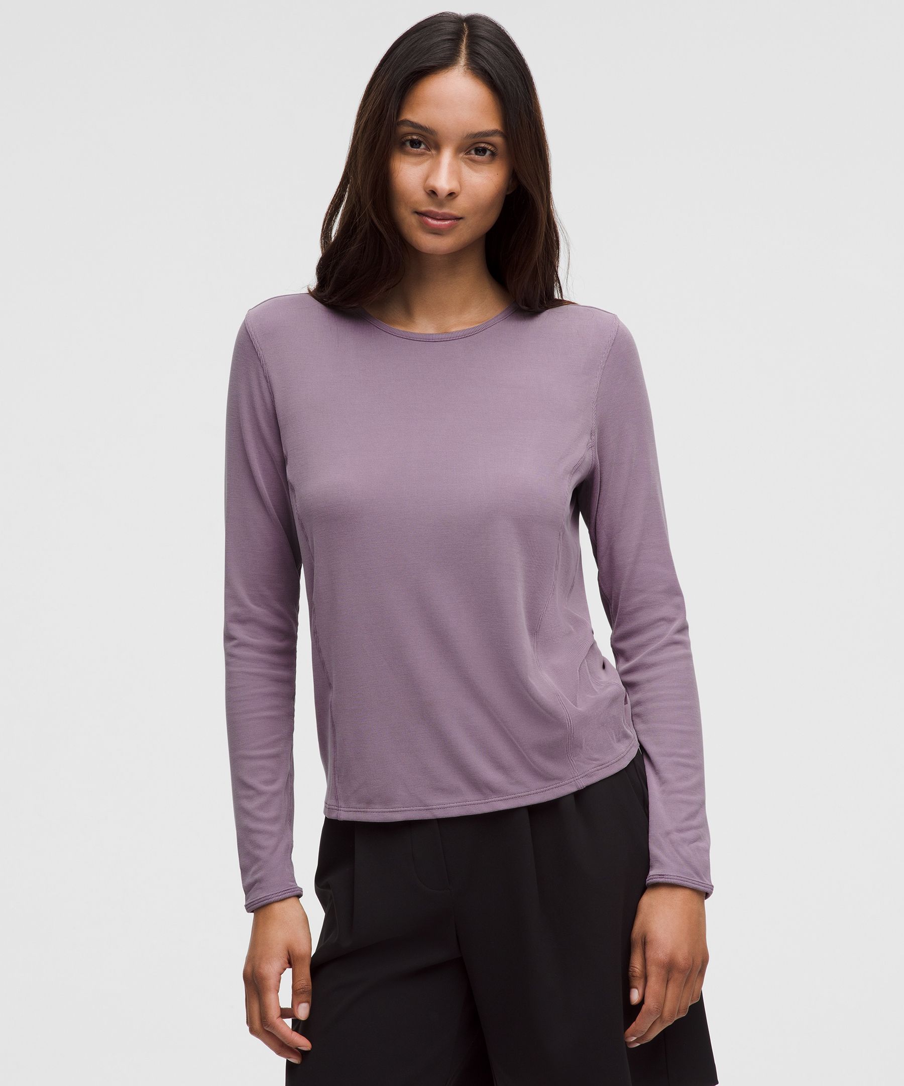 lavender long sleeve t shirt