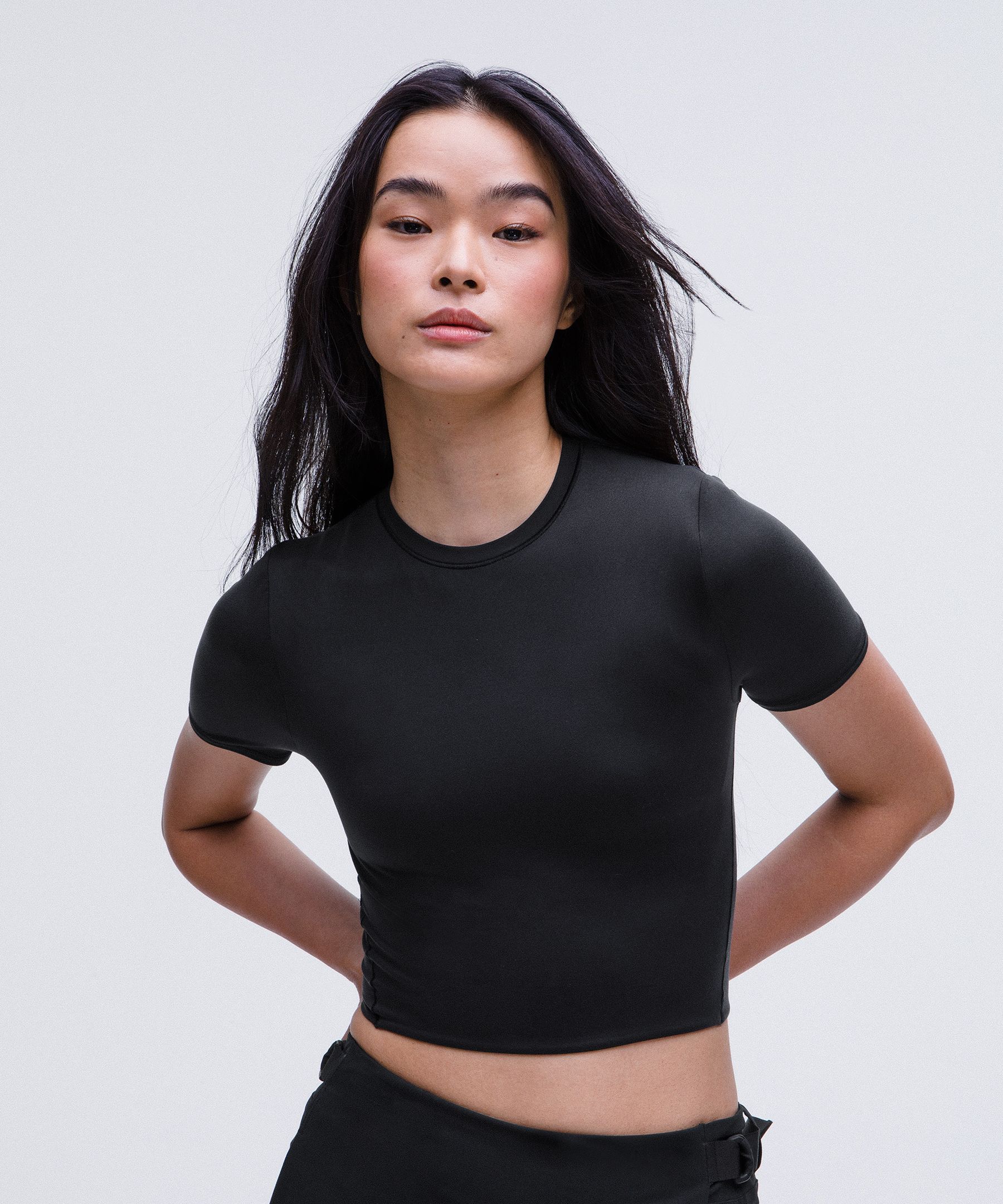 Lululemon Wundermost Ultra-Soft Nulu Crewneck Cropped T-Shirt