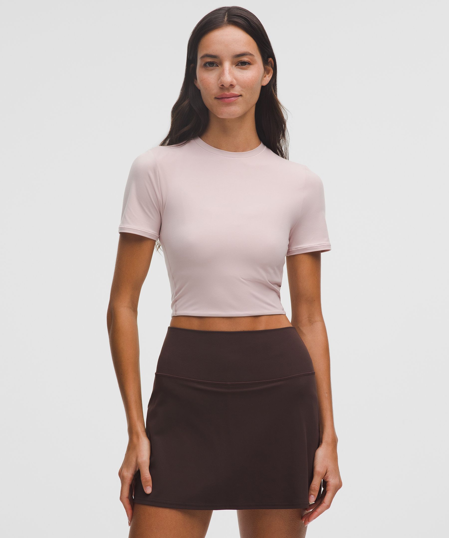 Lululemon Wundermost Ultra-soft Nulu Crewneck Cropped T-shirt