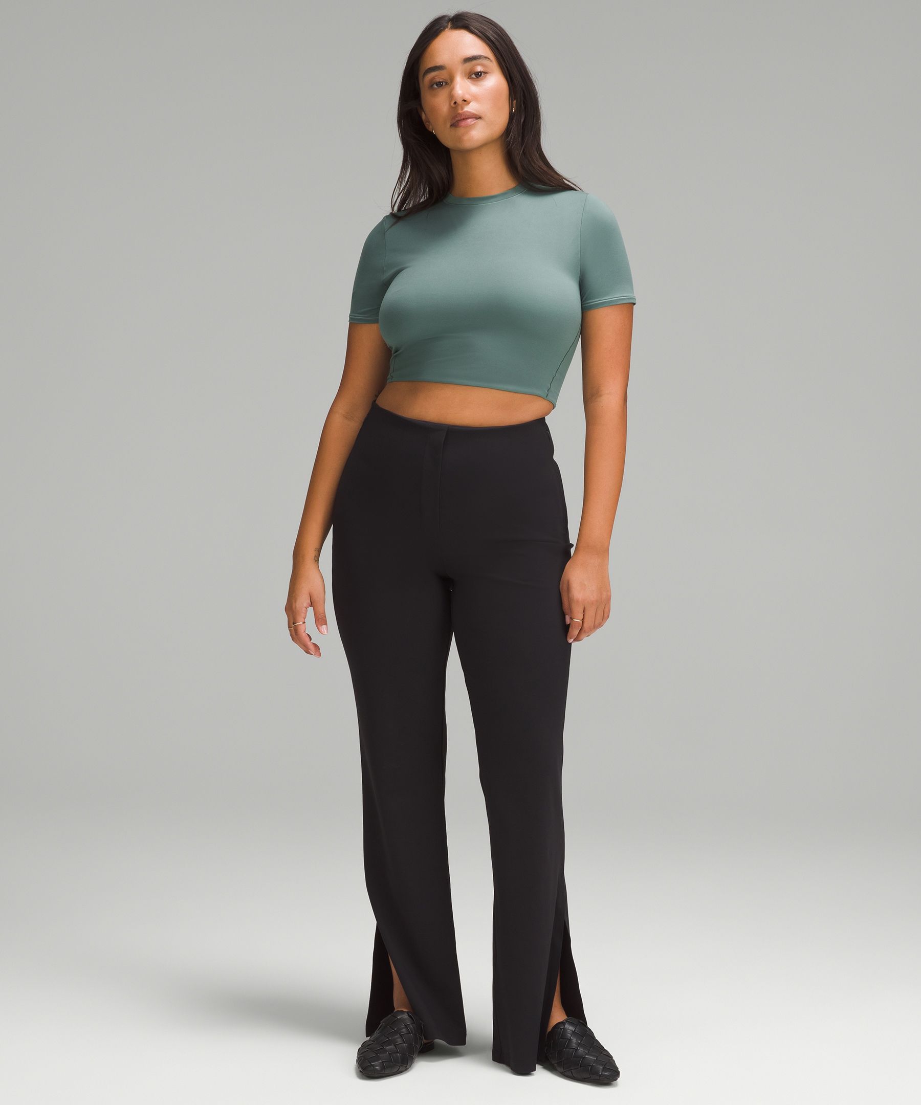 melt the lady  work cropped tops grey