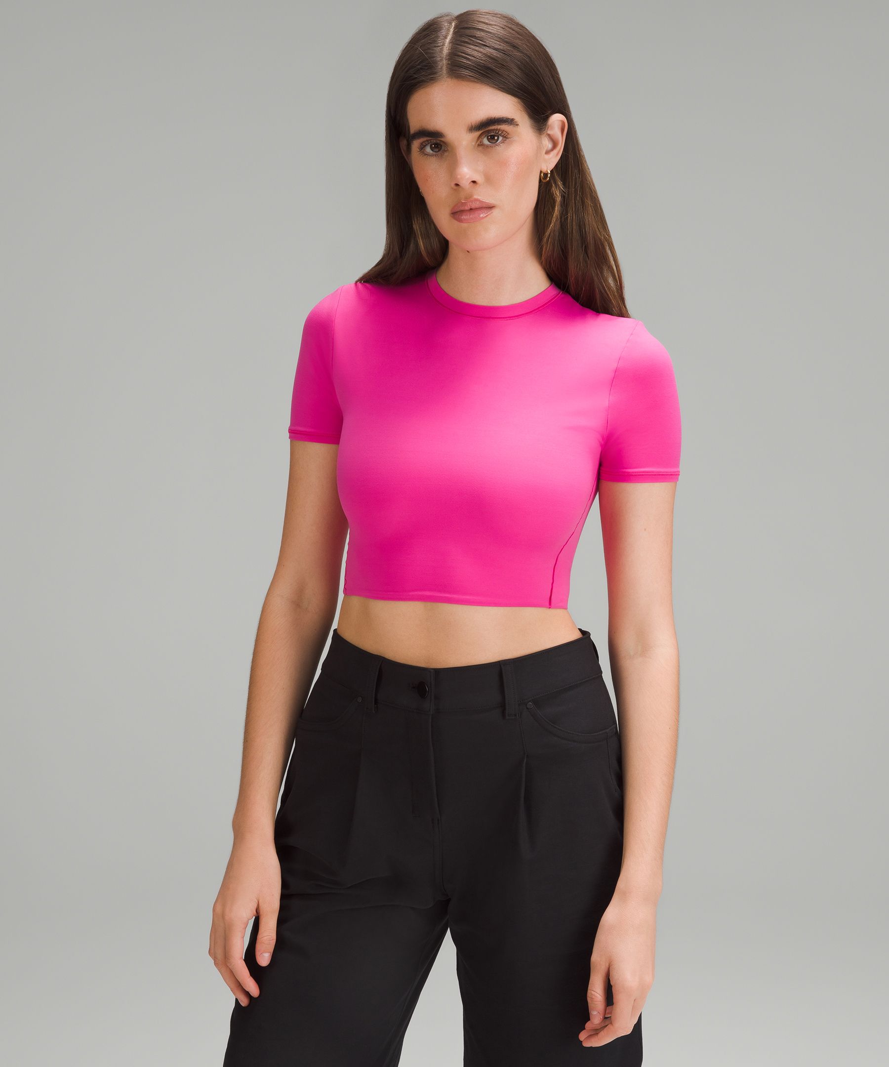 Lululemon Wundermost Ultra-soft Nulu Crewneck Cropped T-shirt