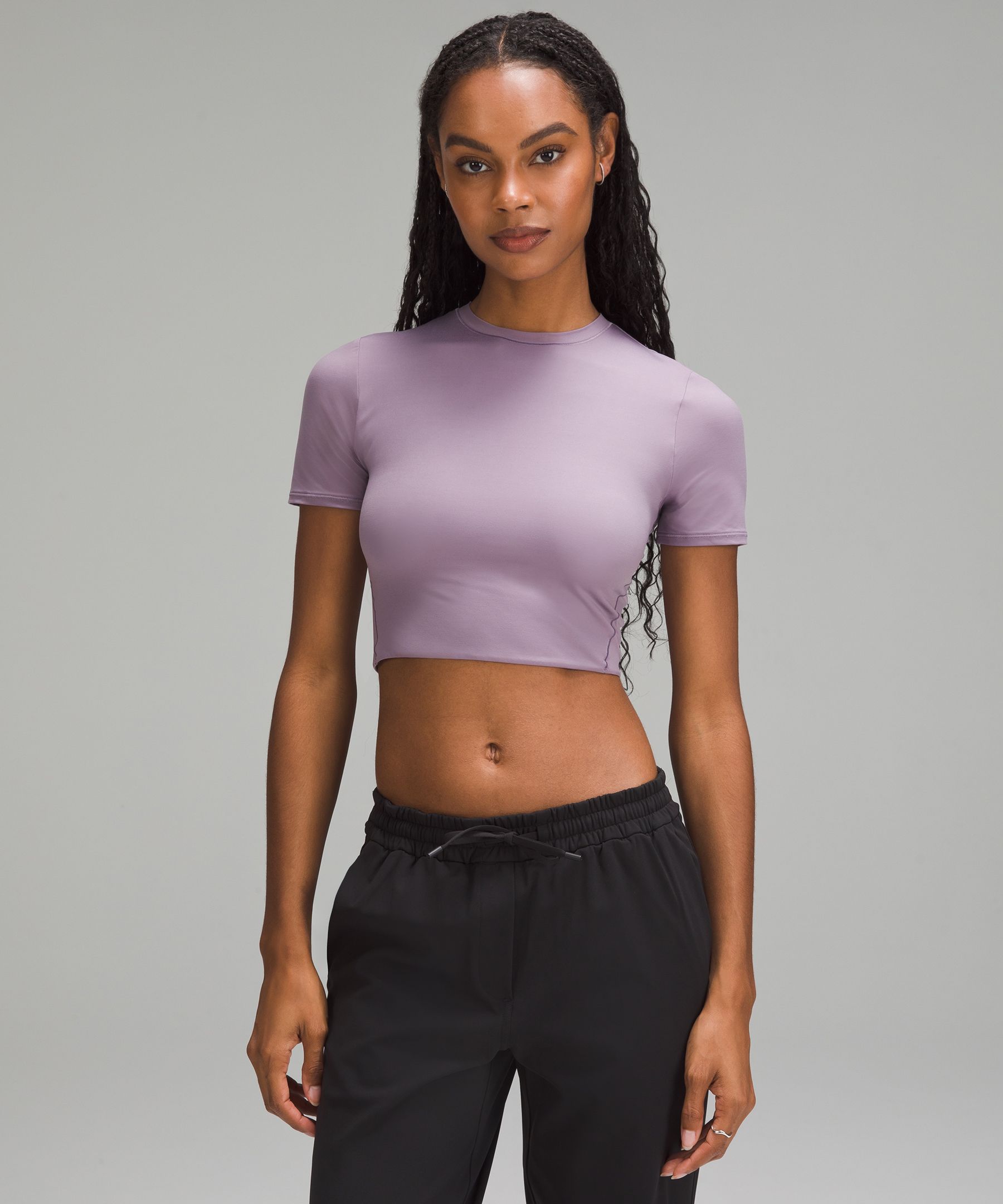 Lululemon Wundermost Ultra-Soft Nulu Crewneck Cropped T-Shirt