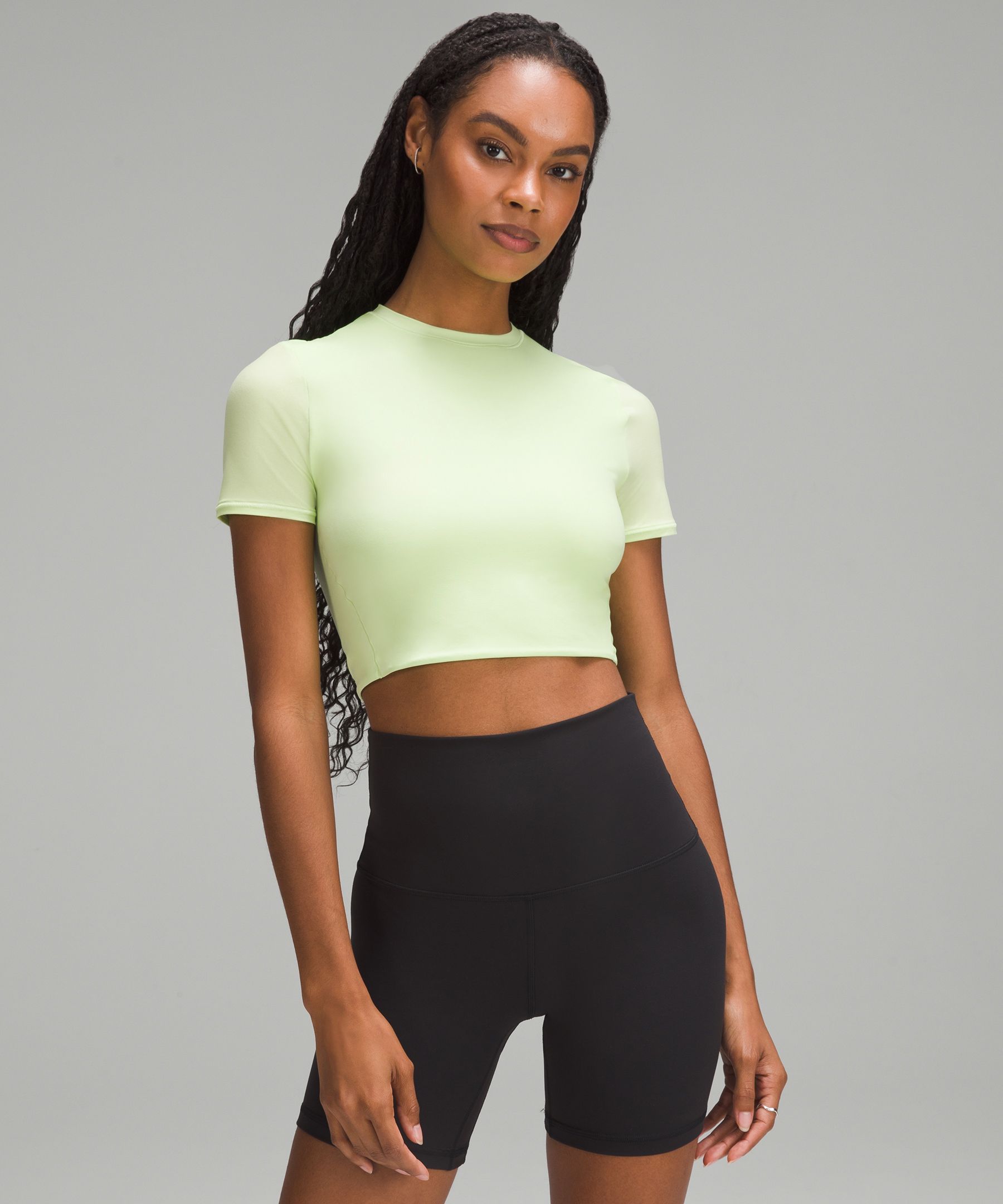 Lululemon Wundermost Ultra-soft Nulu Crewneck Cropped T-shirt