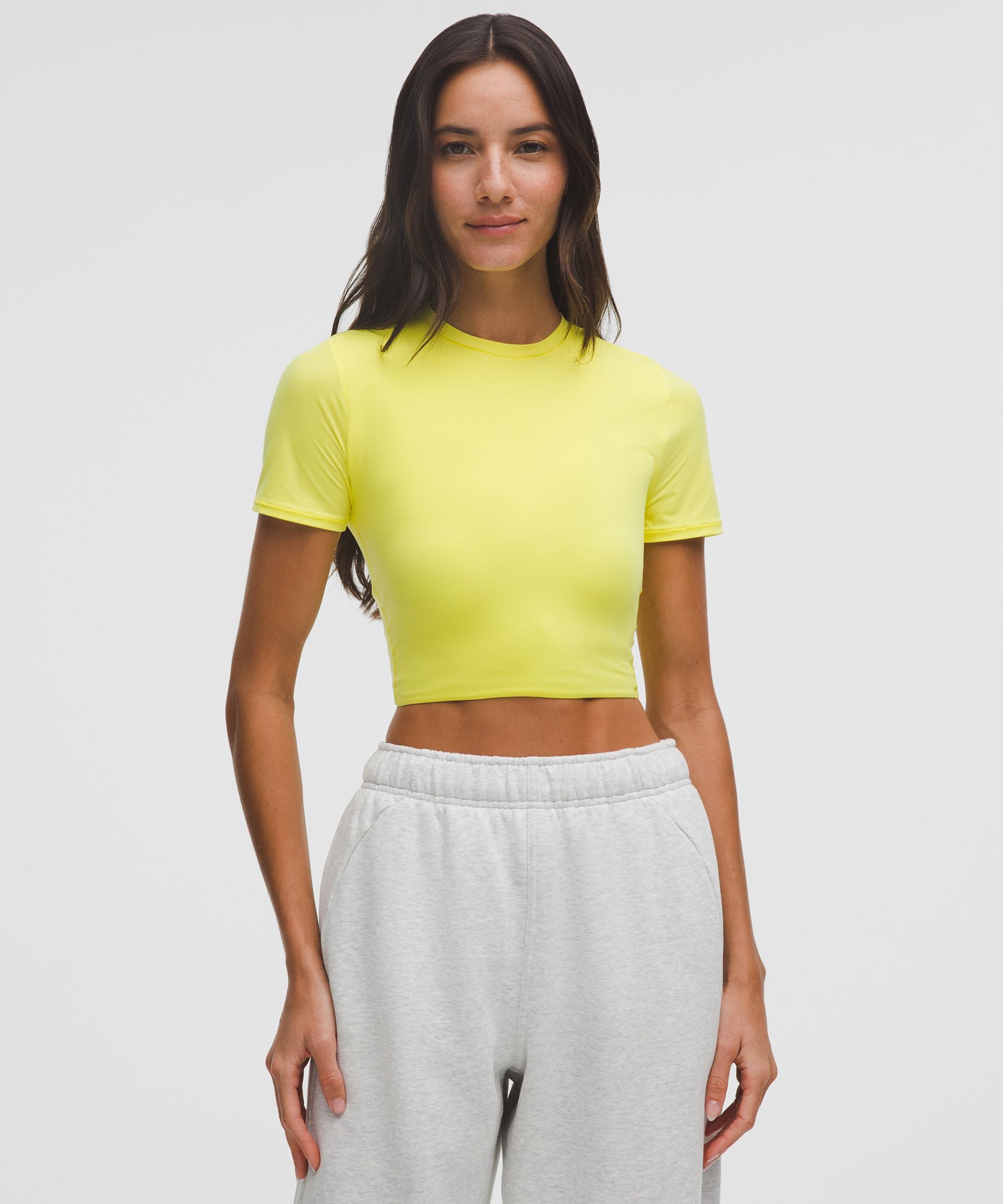 Lululemon Wundermost Ultra-soft Nulu Crewneck Cropped T-shirt