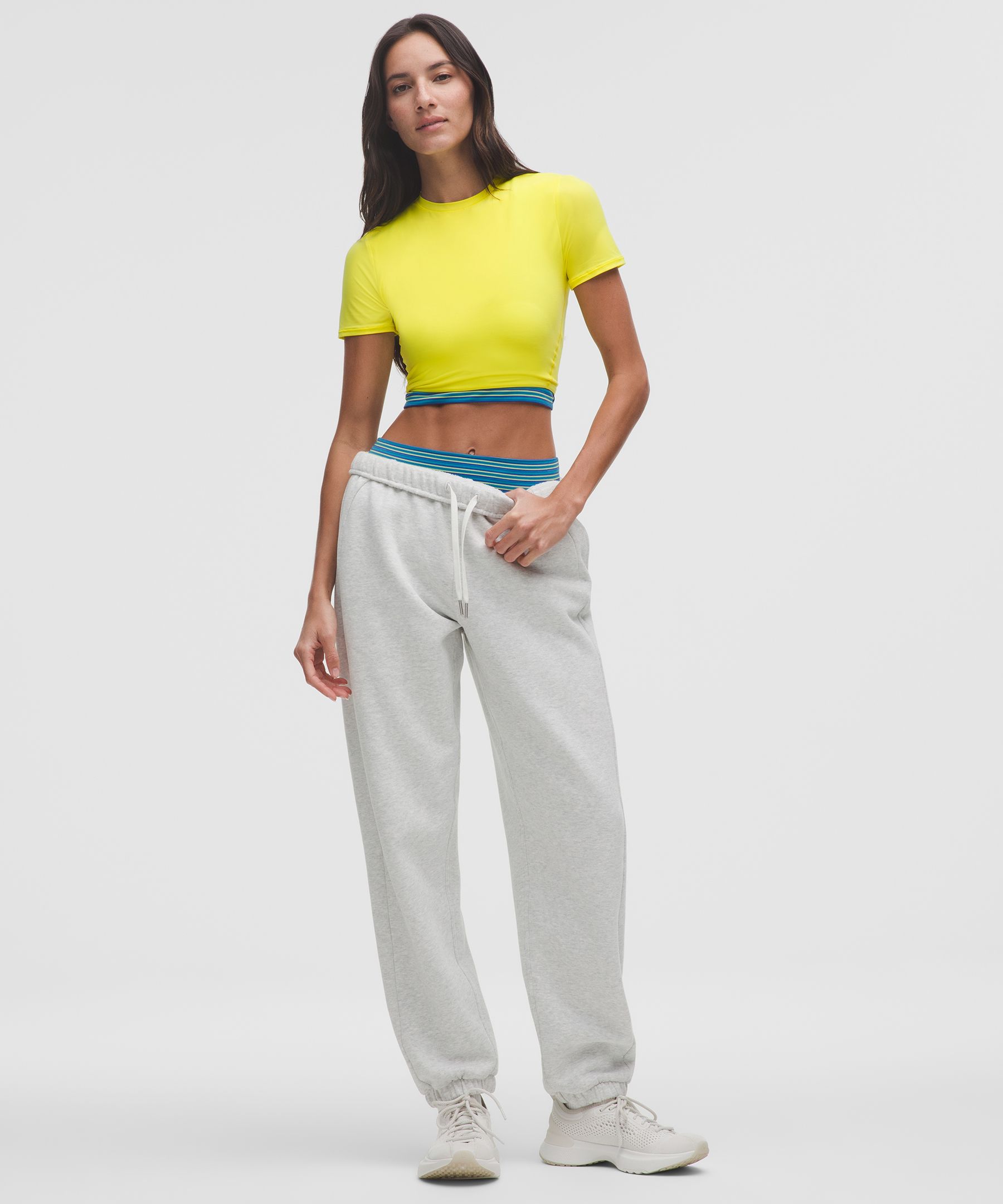 Lululemon Wundermost Ultra-soft Nulu Crewneck Cropped T-shirt