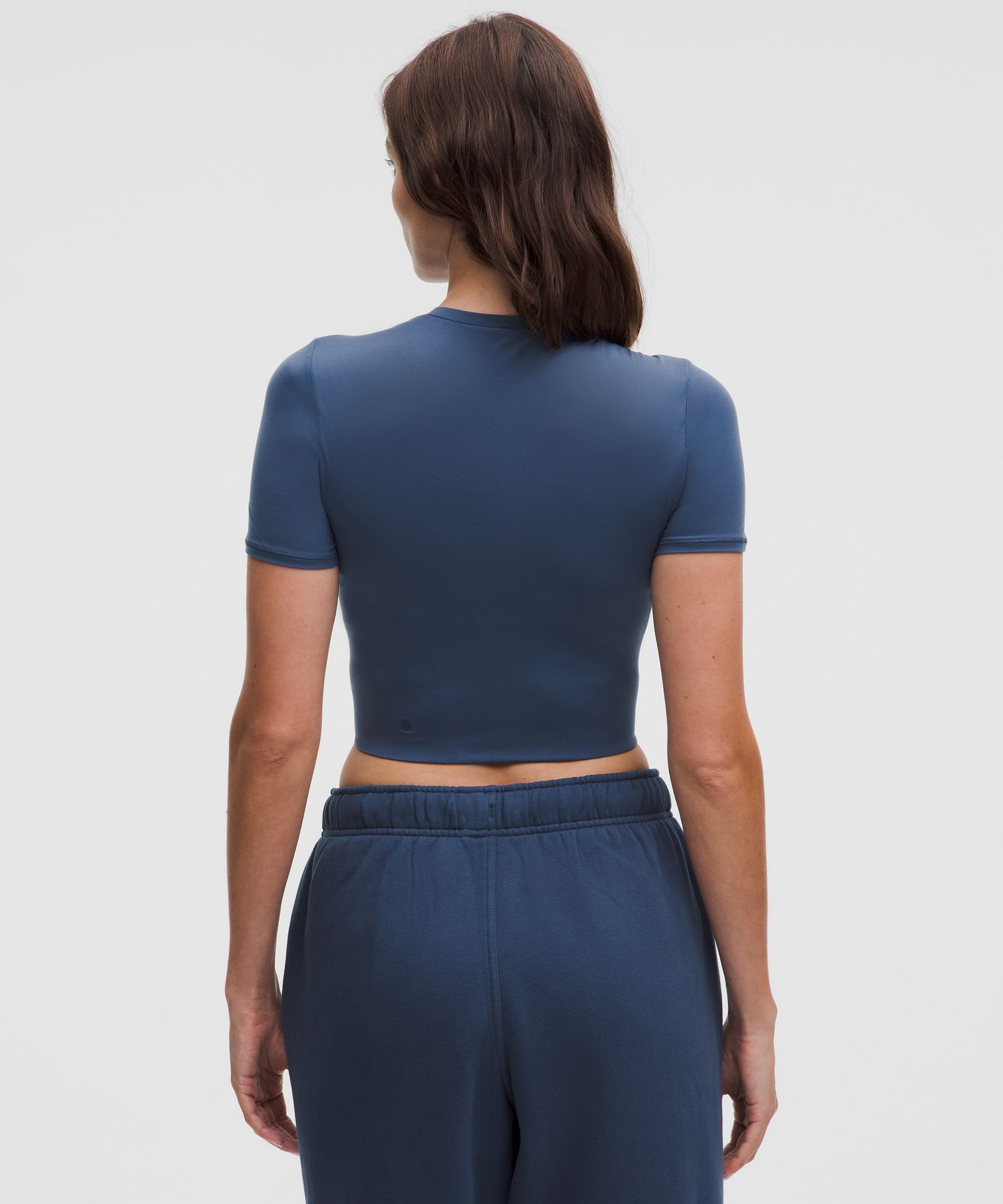 Lululemon Wundermost Ultra-soft Nulu Crewneck Cropped T-shirt