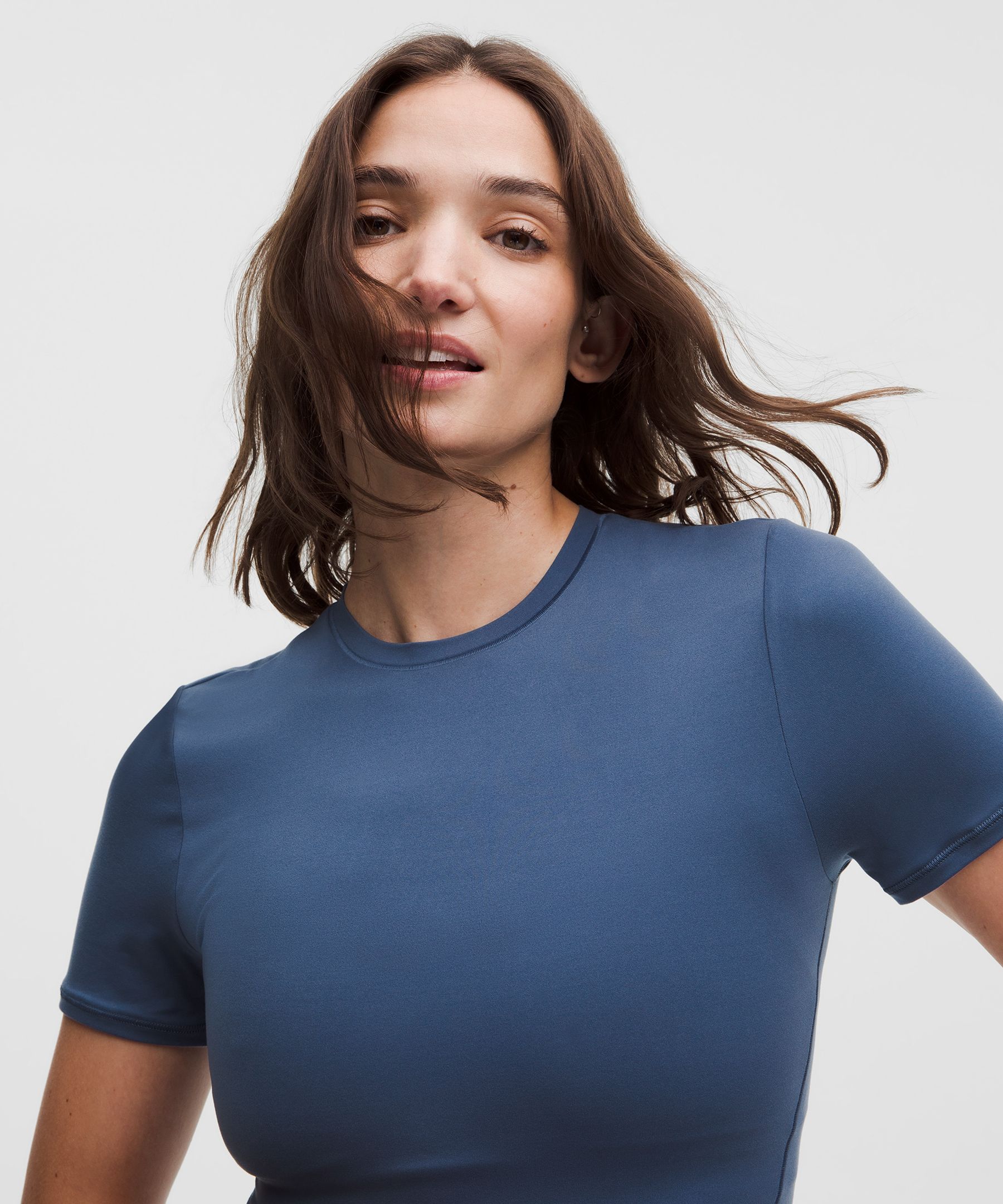Lululemon Wundermost Ultra-soft Nulu Crewneck Cropped T-shirt