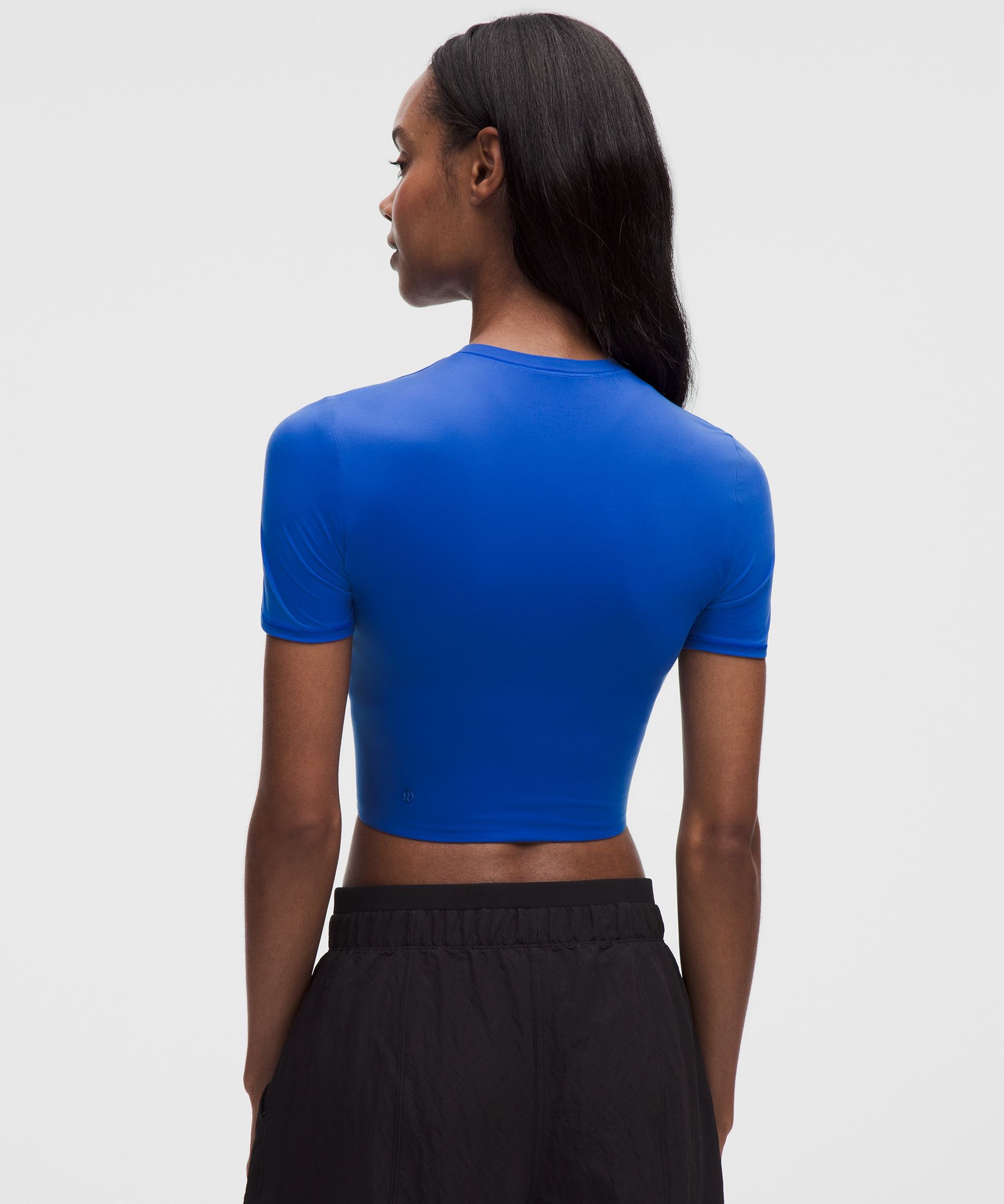 Wundermost Ultra-Soft Nulu Crewneck Cropped T-Shirt