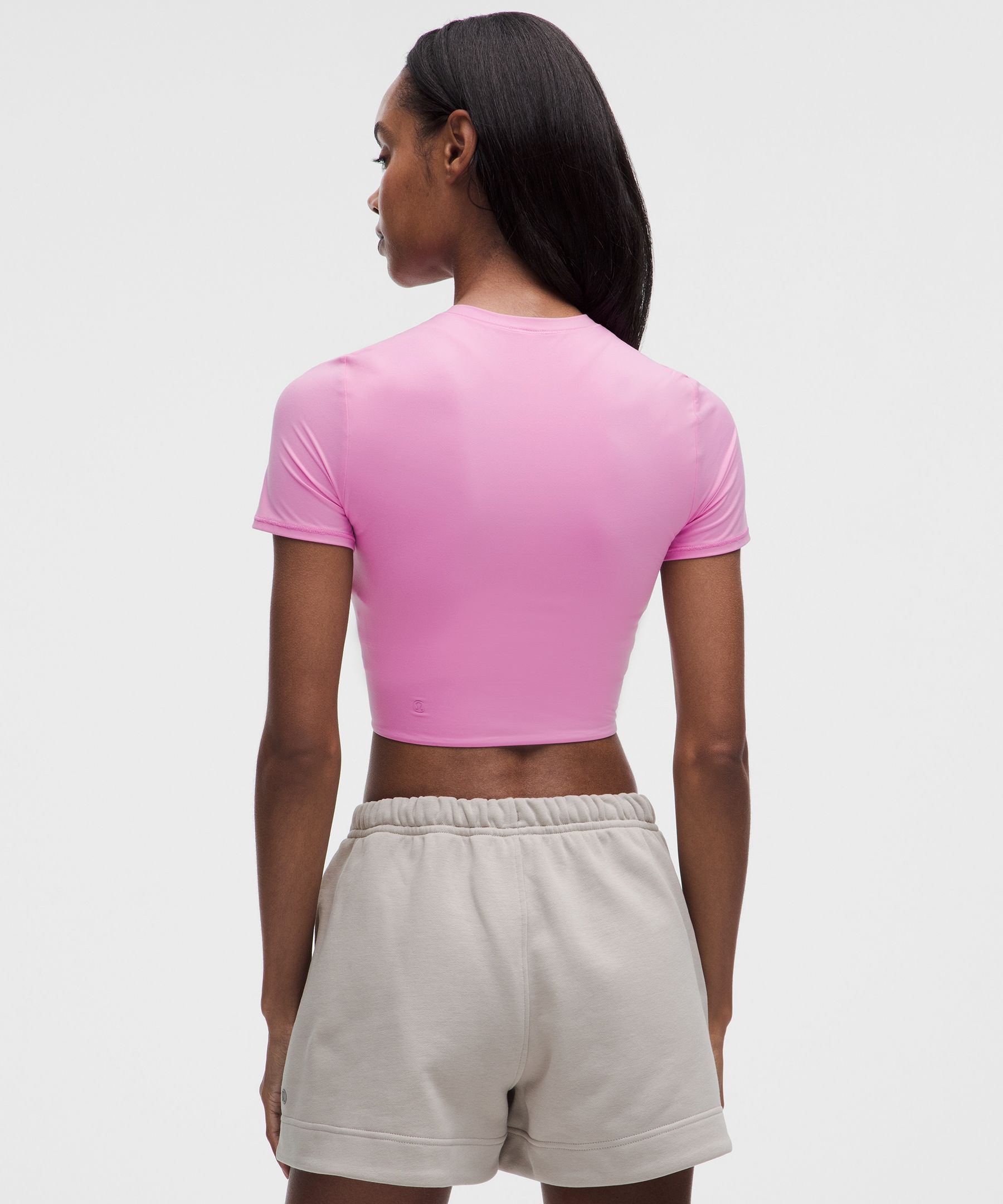 Wundermost Ultra-Soft Nulu Crewneck Cropped T-Shirt