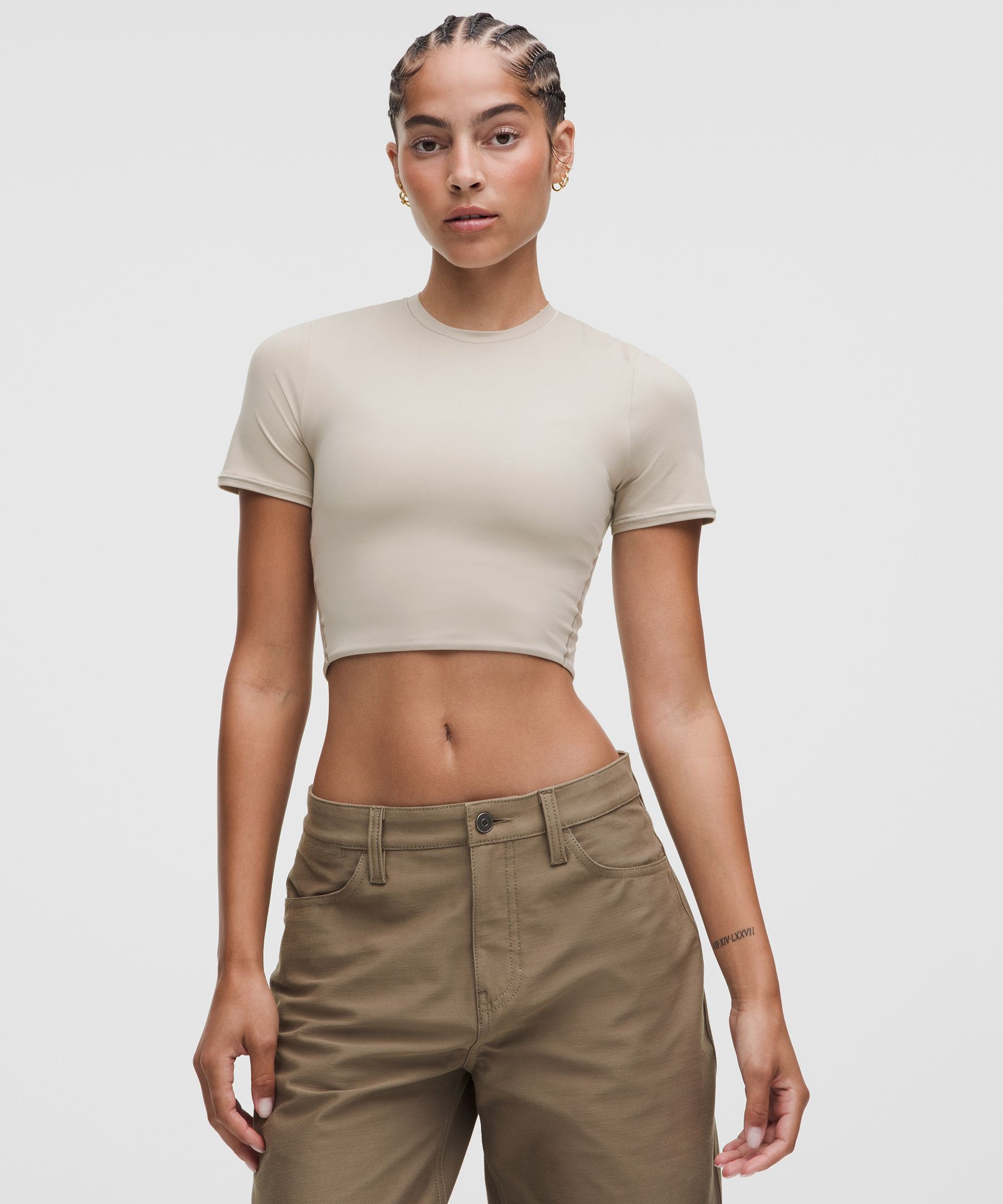 T-shirt court col rond