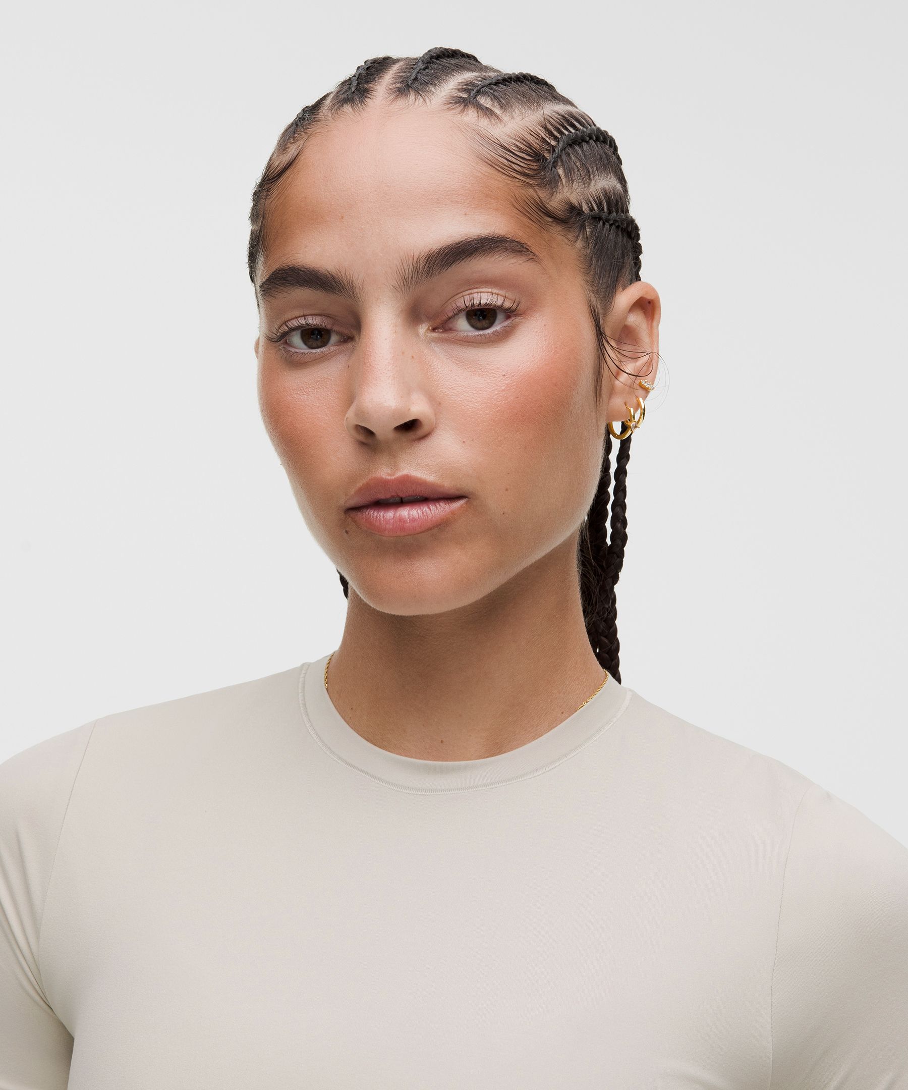 Wundermost Ultra-Soft Nulu Crewneck Cropped T-Shirt