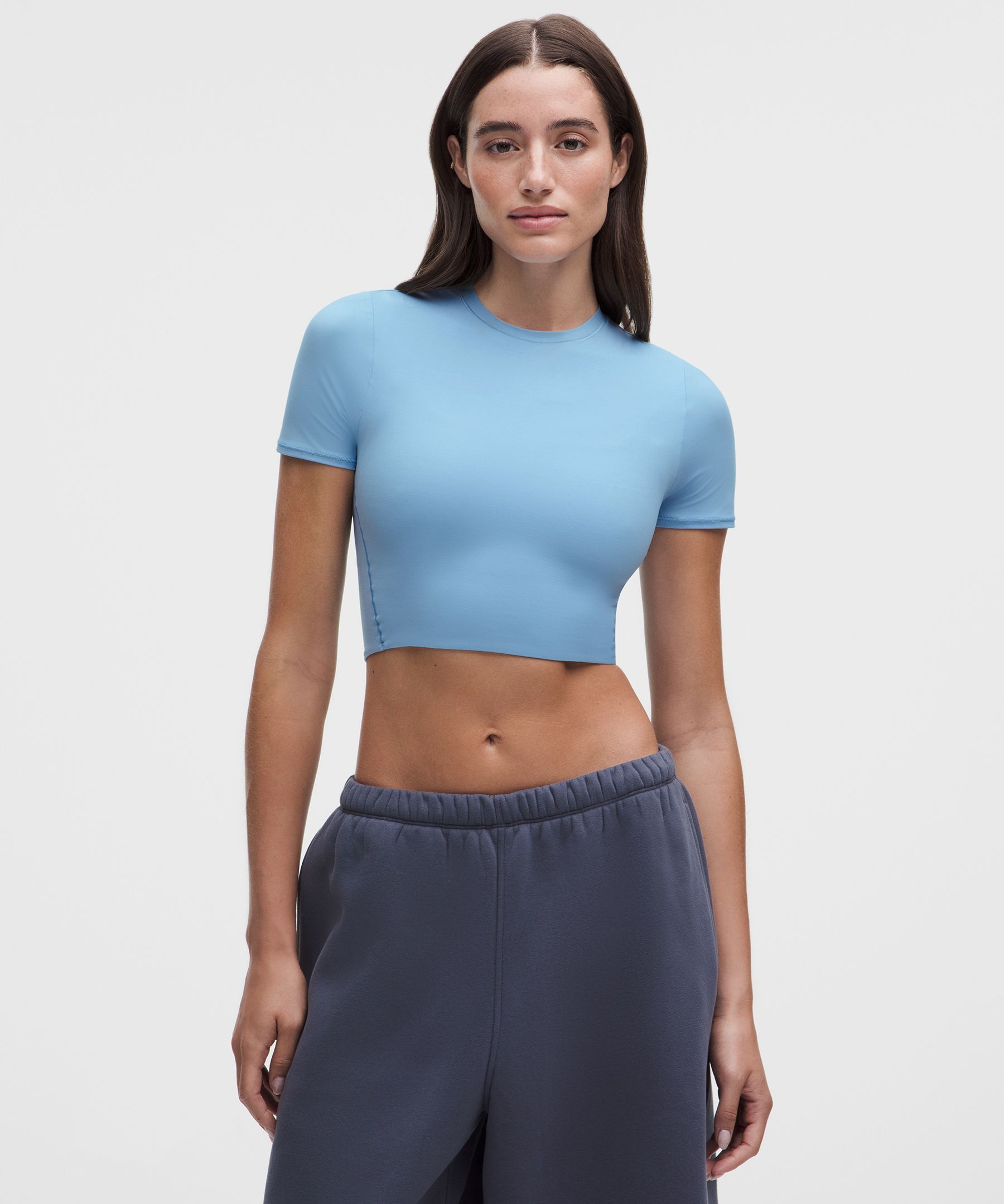 T-shirt court col rond