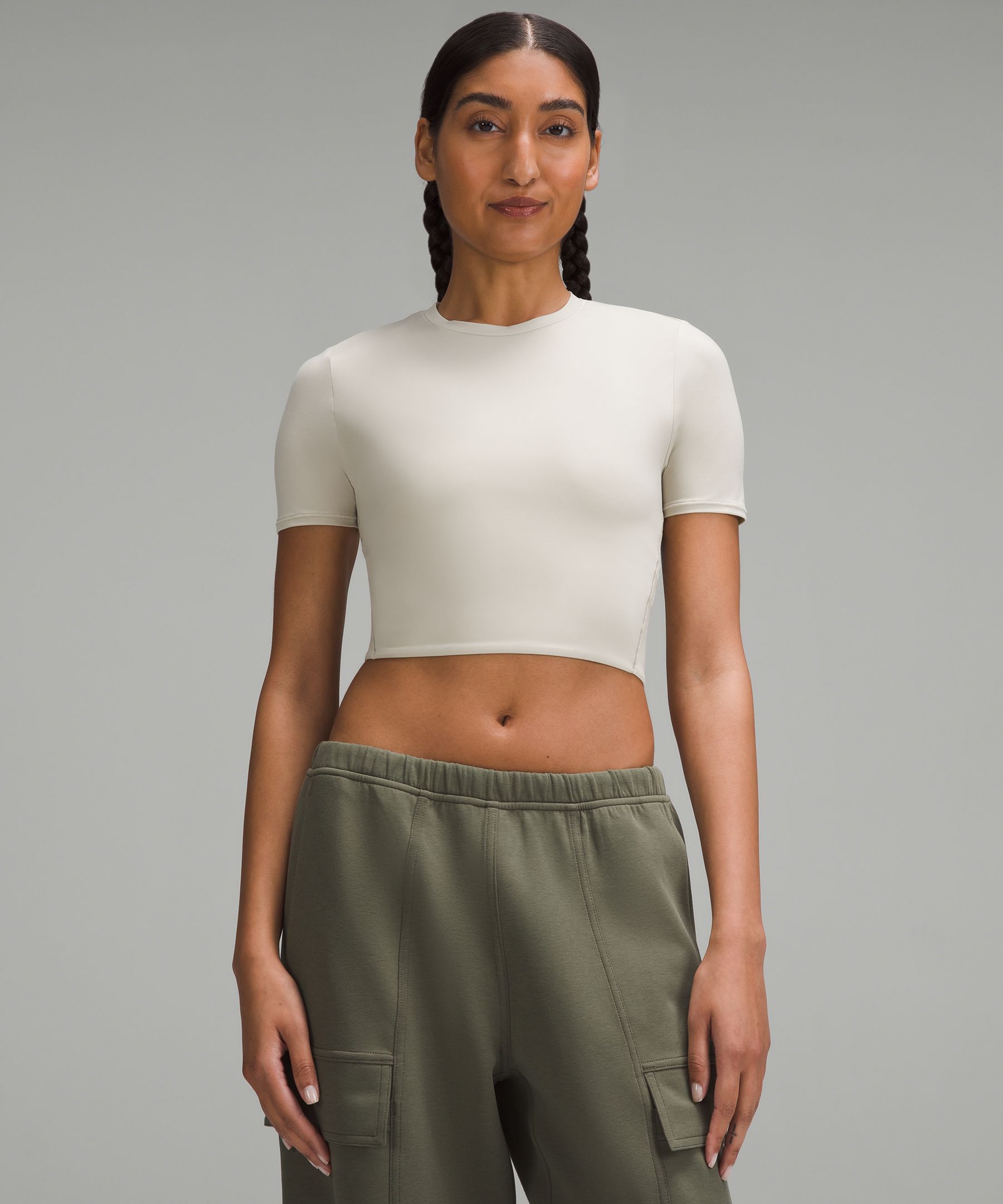 Lululemon Wundermost Ultra-soft Nulu Crewneck Cropped T-shirt