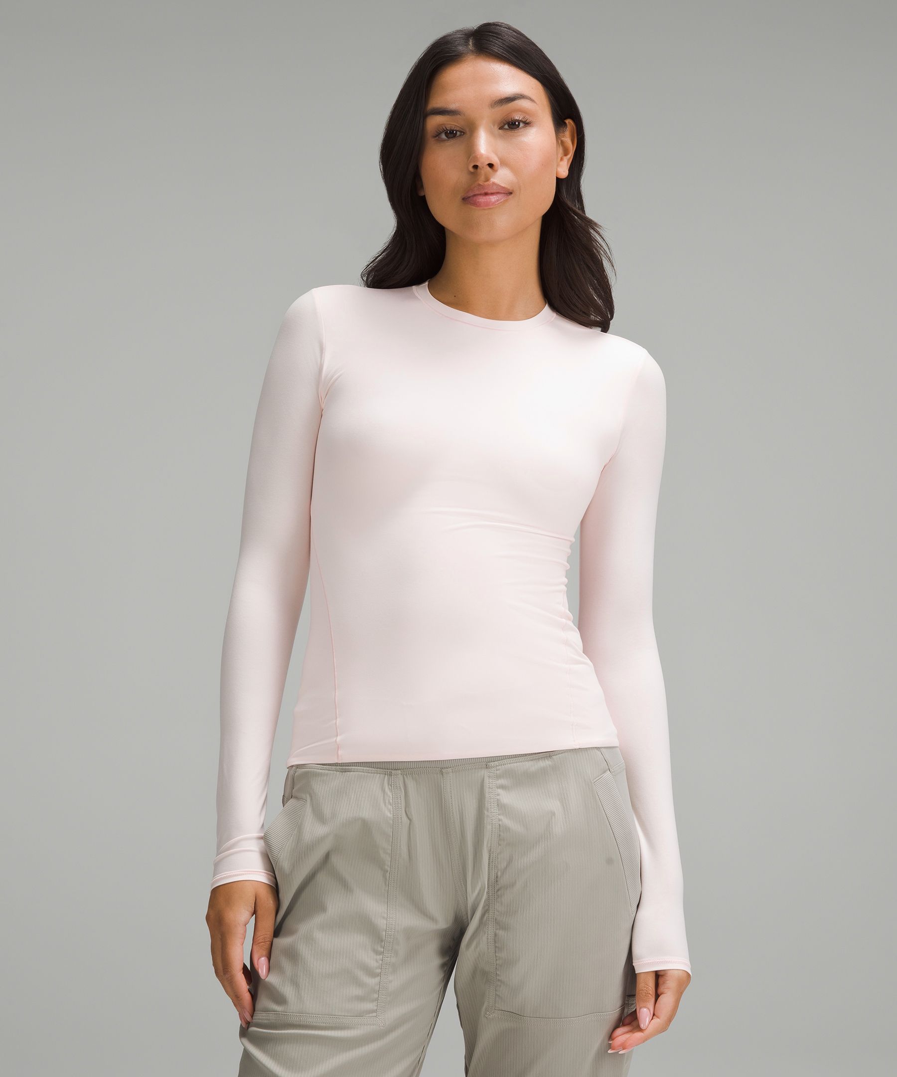 Wundermost Ultra-Soft Nulu Crewneck Long-Sleeve Shirt