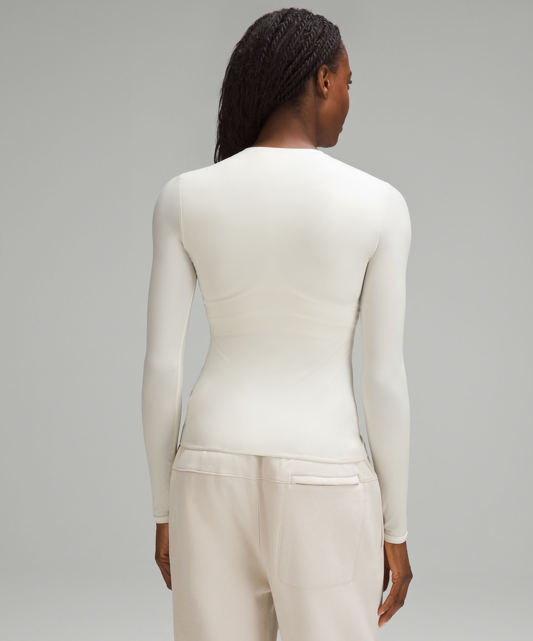 Lululemon Sexy Yoga Sports Women's Long Sleeve Round Neck Short Design Soft  Top 2 LU1391
