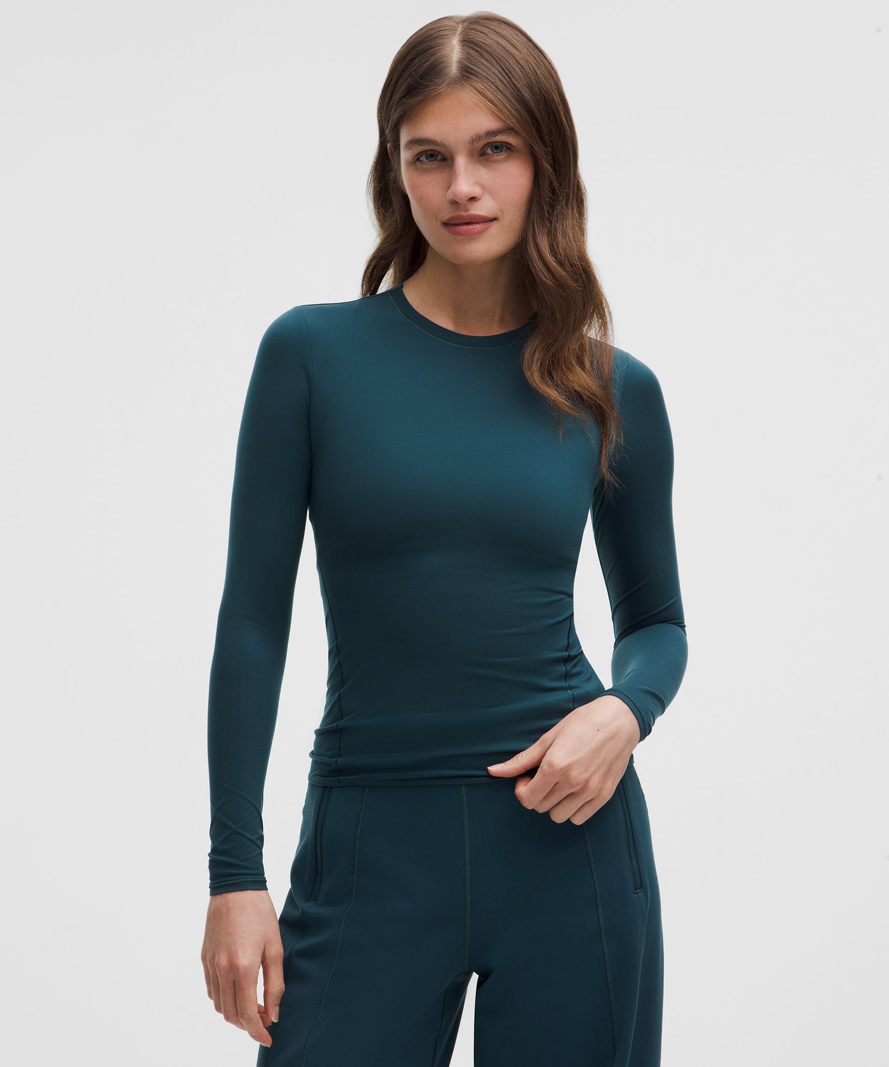 Wundermost Ultra-Soft Nulu Crewneck Long-Sleeve Shirt