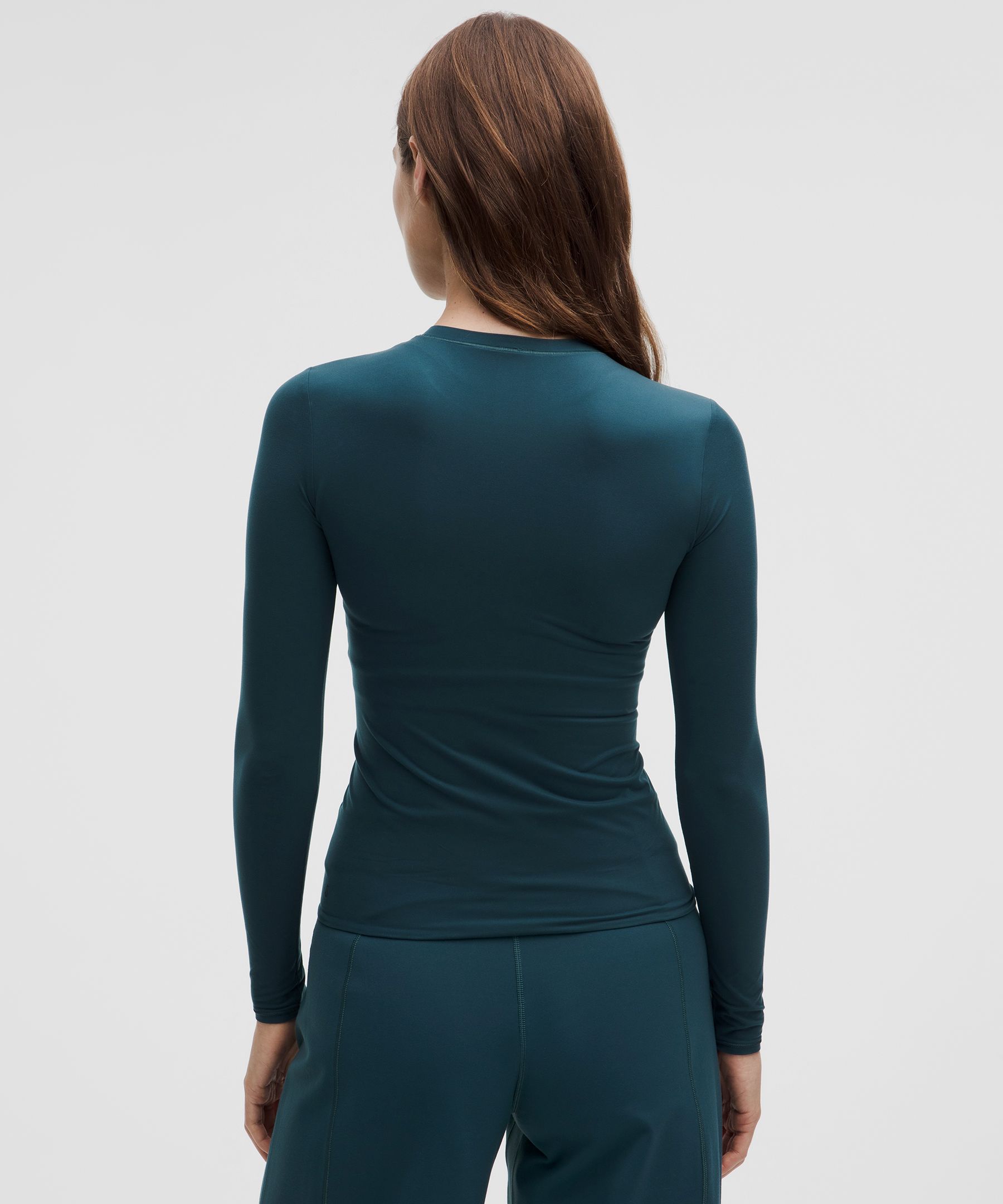 Wundermost Ultra-Soft Nulu Crewneck Long-Sleeve Shirt