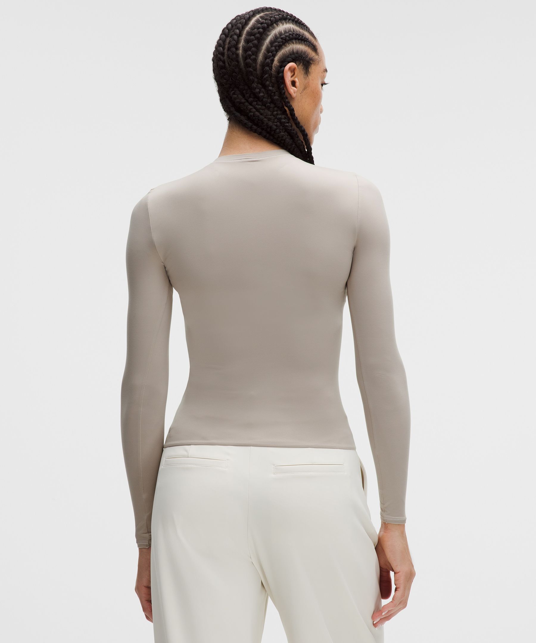 Wundermost Ultra-Soft Nulu Crewneck Long-Sleeve Shirt