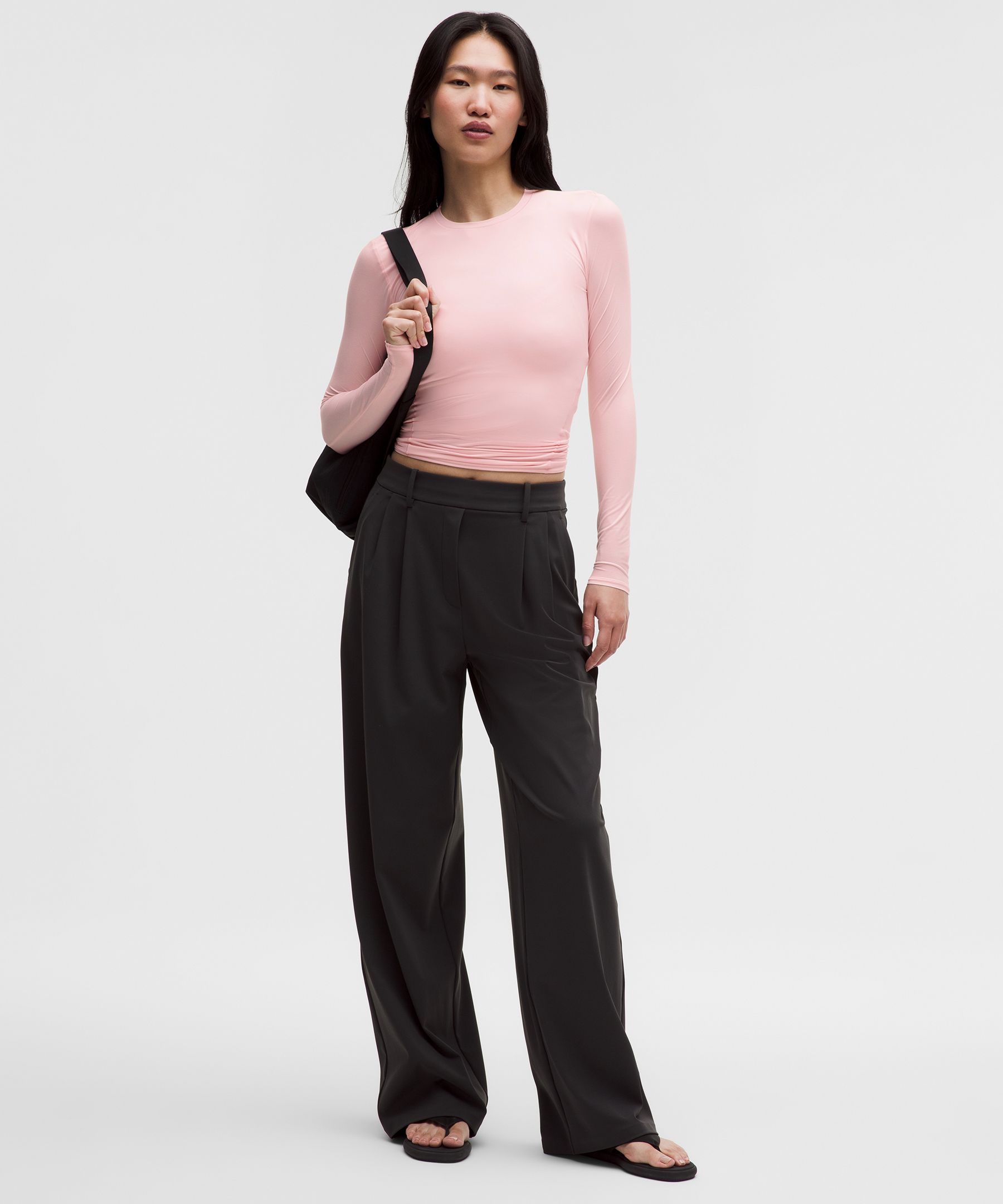 Wundermost Ultra-Soft Nulu Crewneck Long-Sleeve Shirt