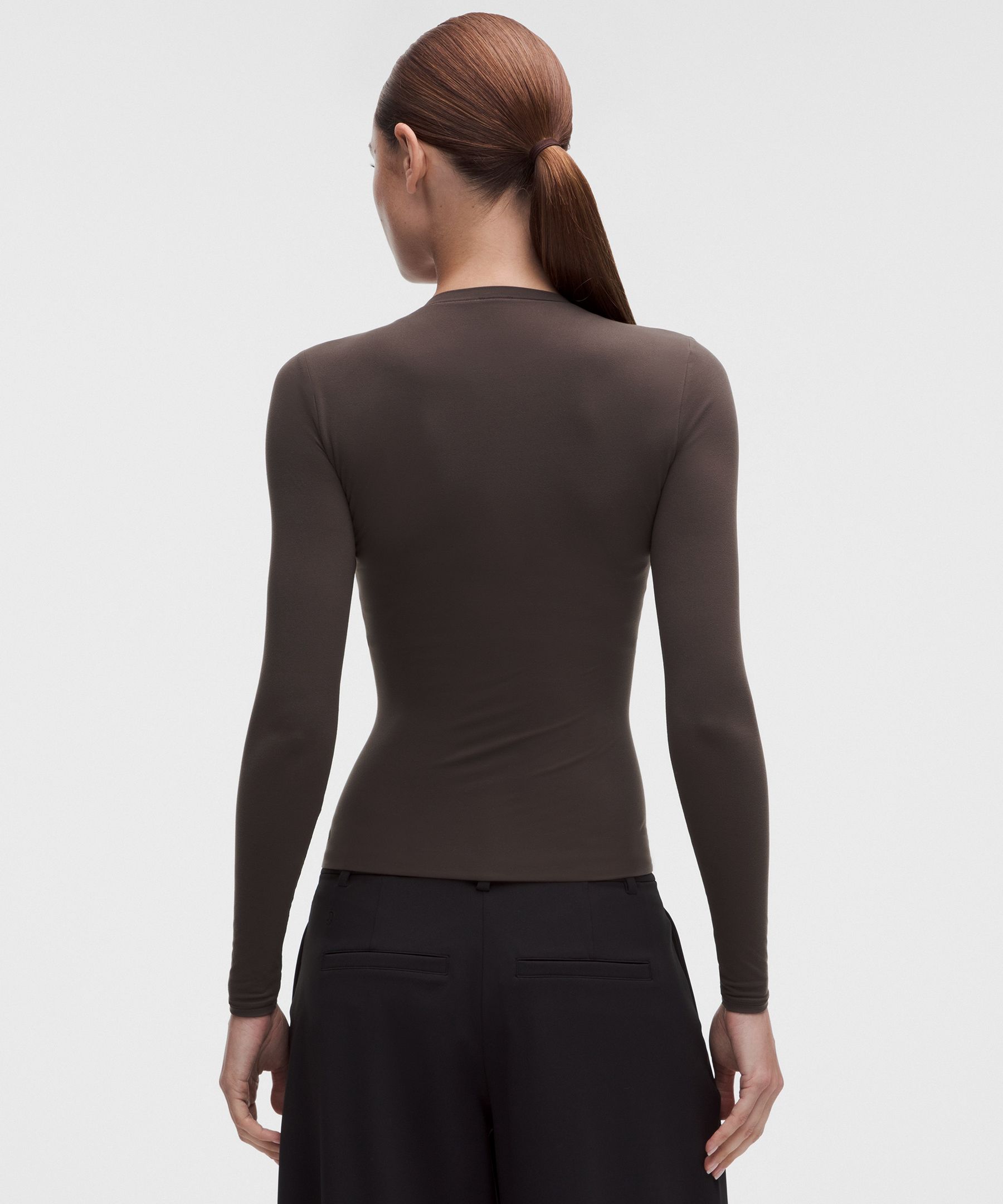 Wundermost Ultra-Soft Nulu Crewneck Long-Sleeve Shirt