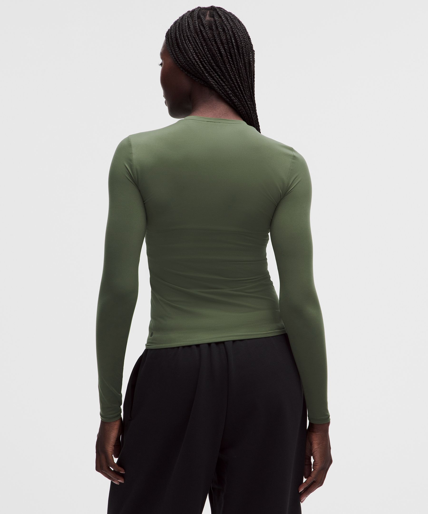 Wundermost Ultra-Soft Nulu Crewneck Long-Sleeve Shirt