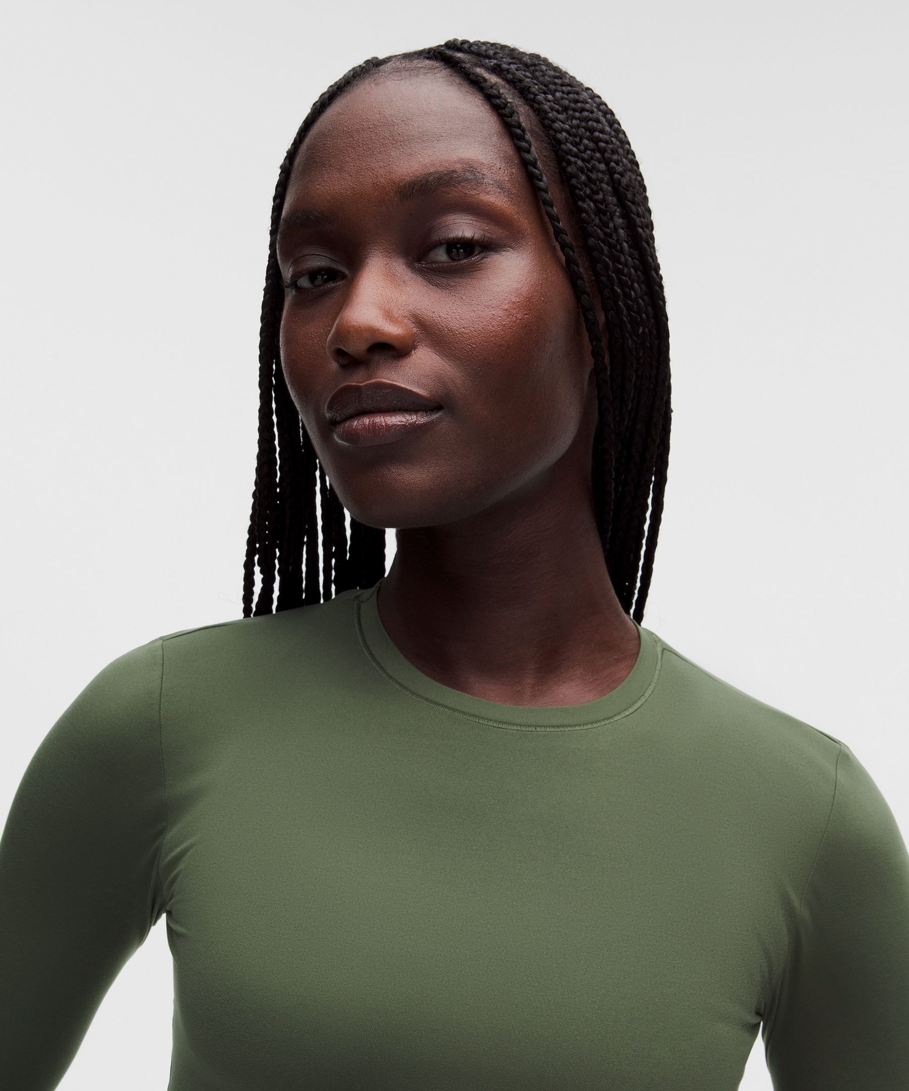 Wundermost Ultra-Soft Nulu Crewneck Long-Sleeve Shirt