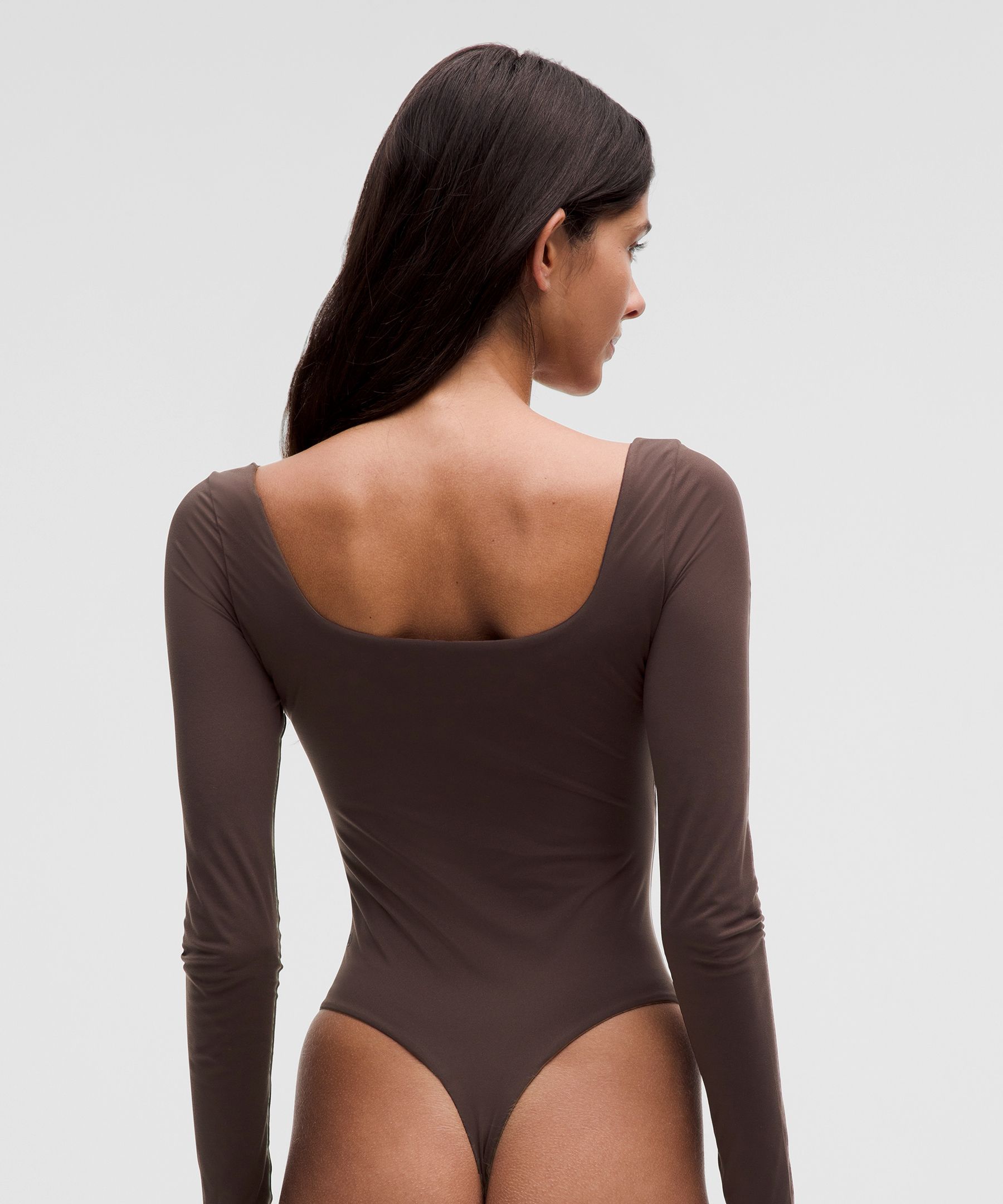 Night out in Wundermost Ultra-Soft Nulu Square-Neck LS Bodysuit (S