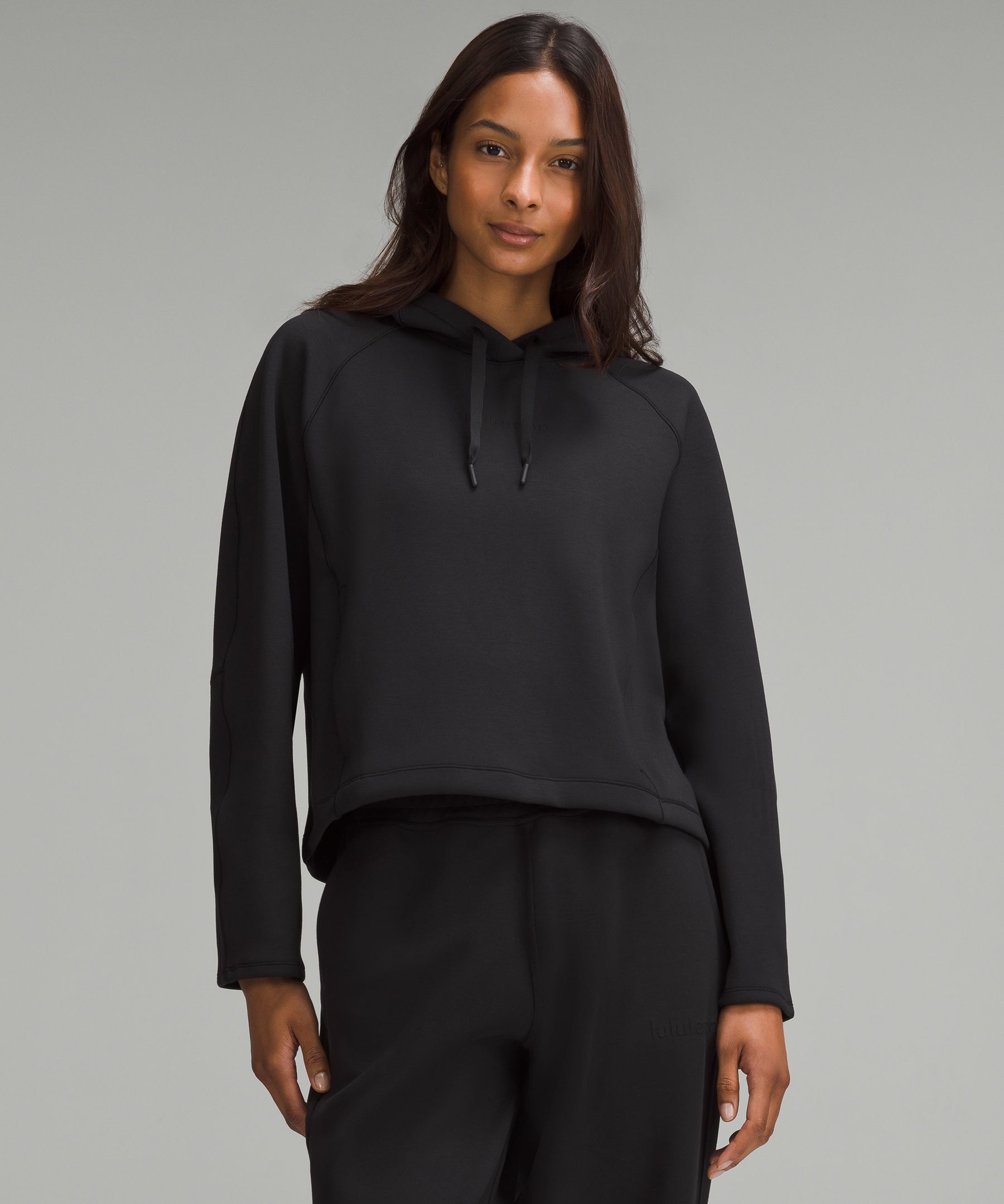 lululemon Women s Smooth Spacer Hoodie Emboss Size 2 Black Neutral