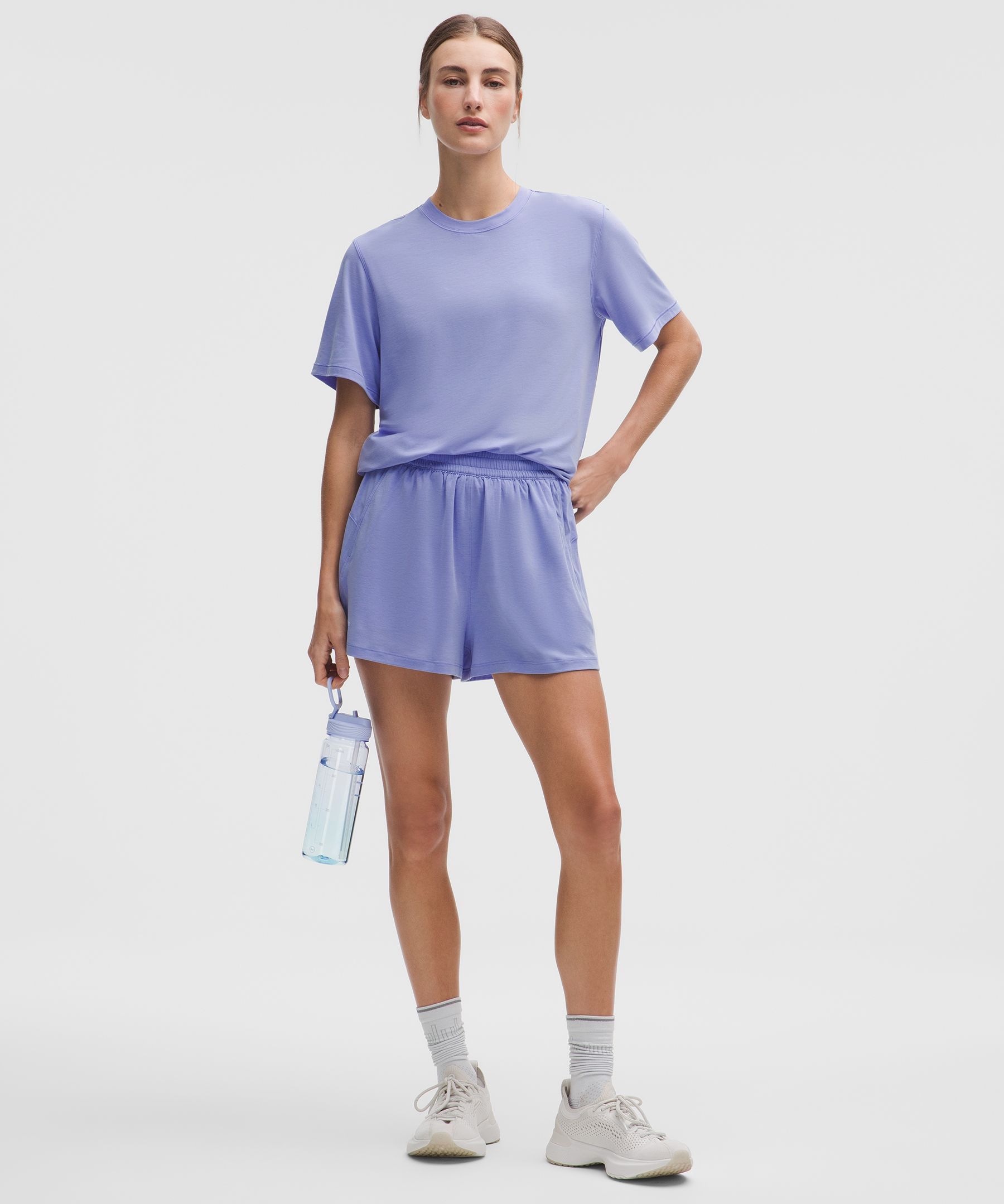 Lululemon Jersey Training Short-sleeve Shirt In Purple