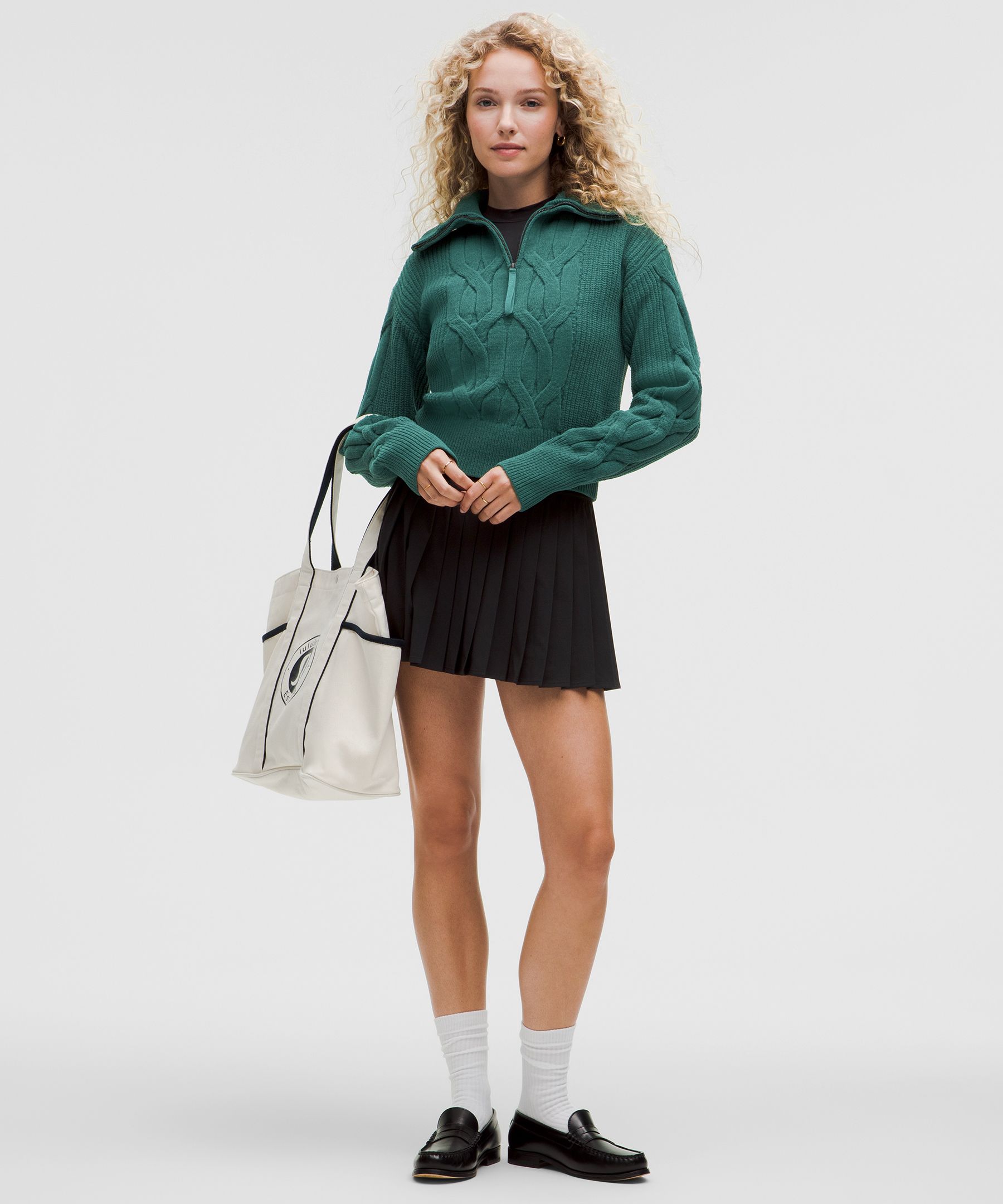 Lululemon Cable-knit Oversized Half Zip