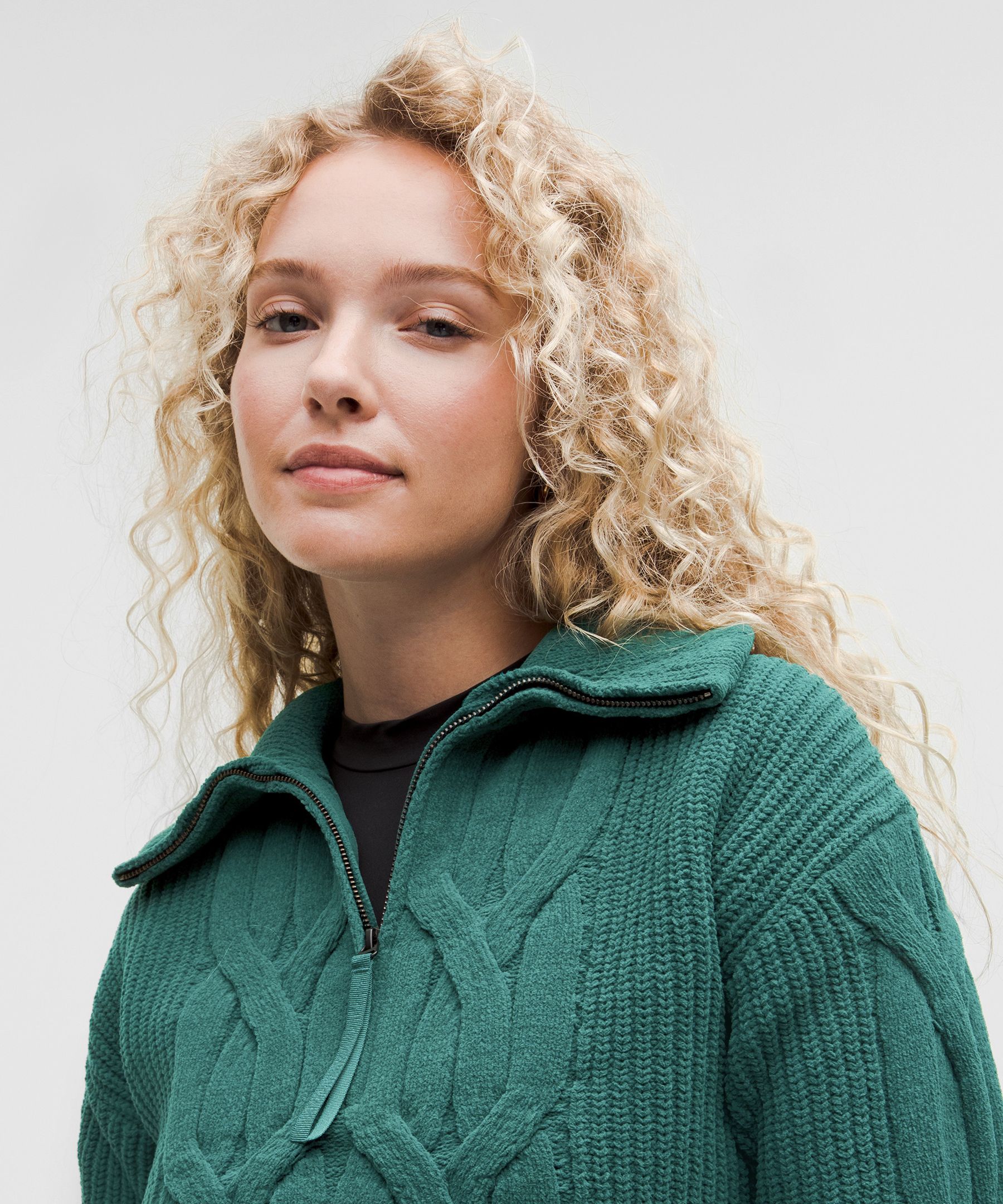 Lululemon Cable-knit Oversized Half Zip