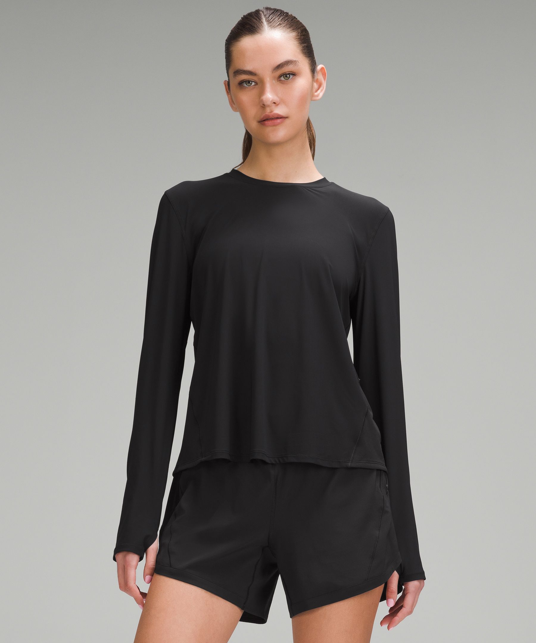 Mesh Panelled Running Long-Sleeve Shirt