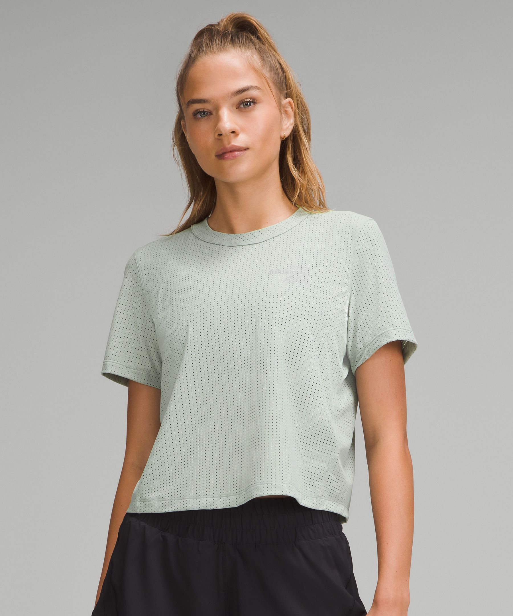 Lululemon Breathable Running Short-sleeve Shirt In Green