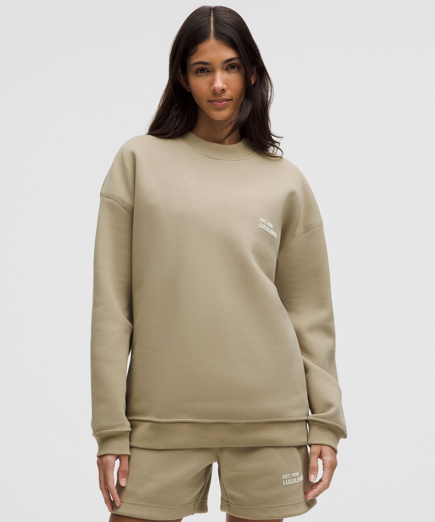 Heavyweight Fleece Oversized Pullover - Brown