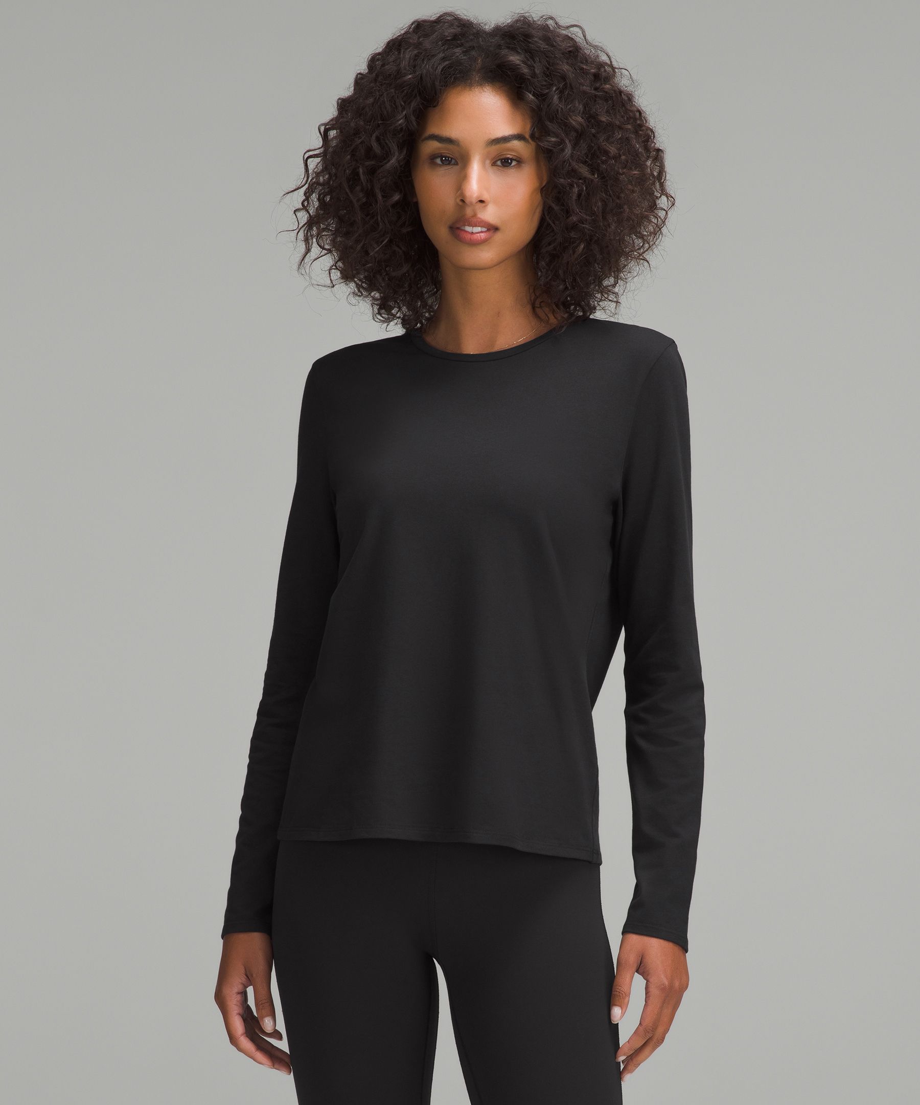 Organic Cotton Crewneck Long-Sleeve Shirt | Women's Long Sleeve Shirts
