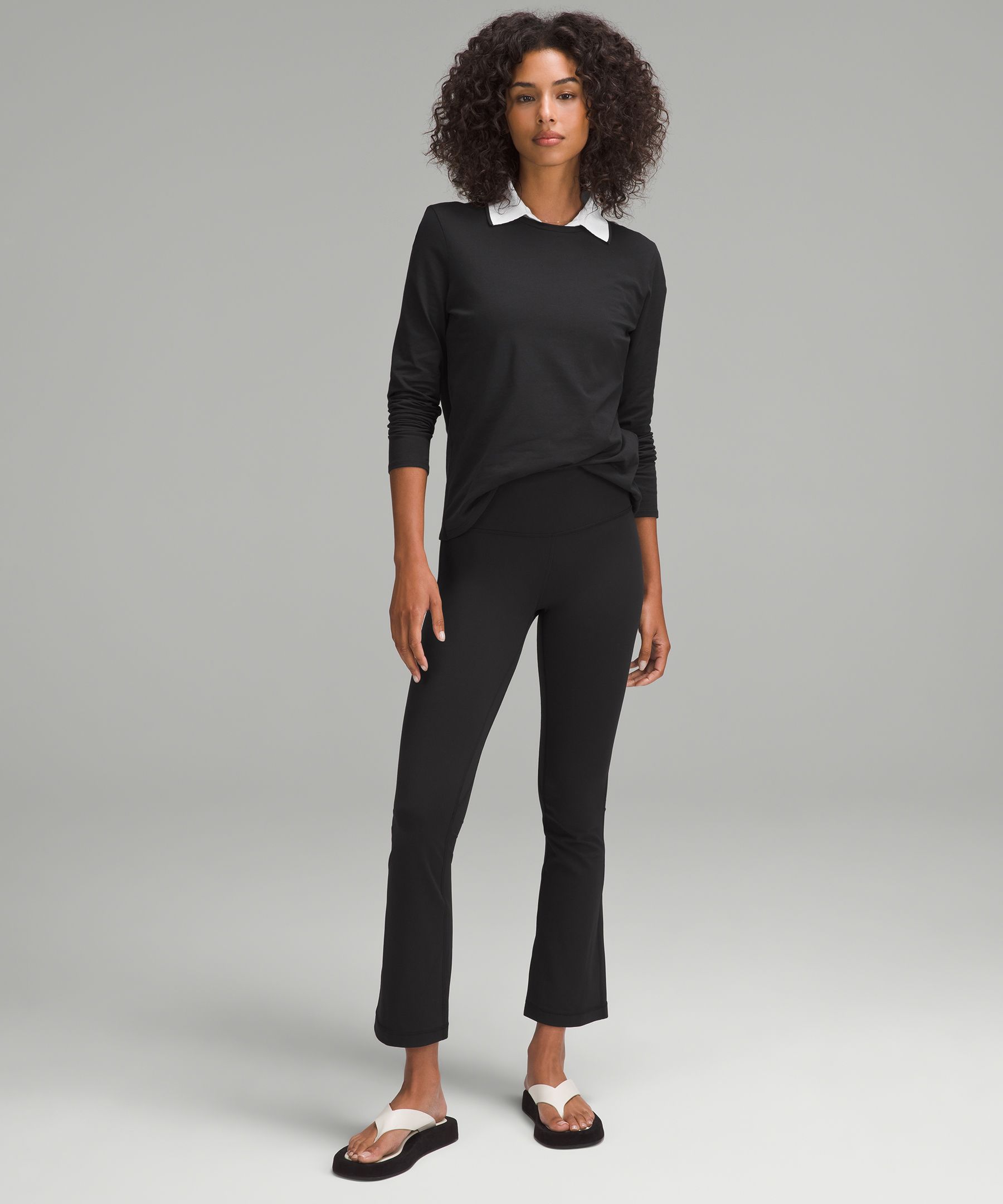 Organic Cotton Crewneck Long-Sleeve Shirt | Women's Long Sleeve Shirts
