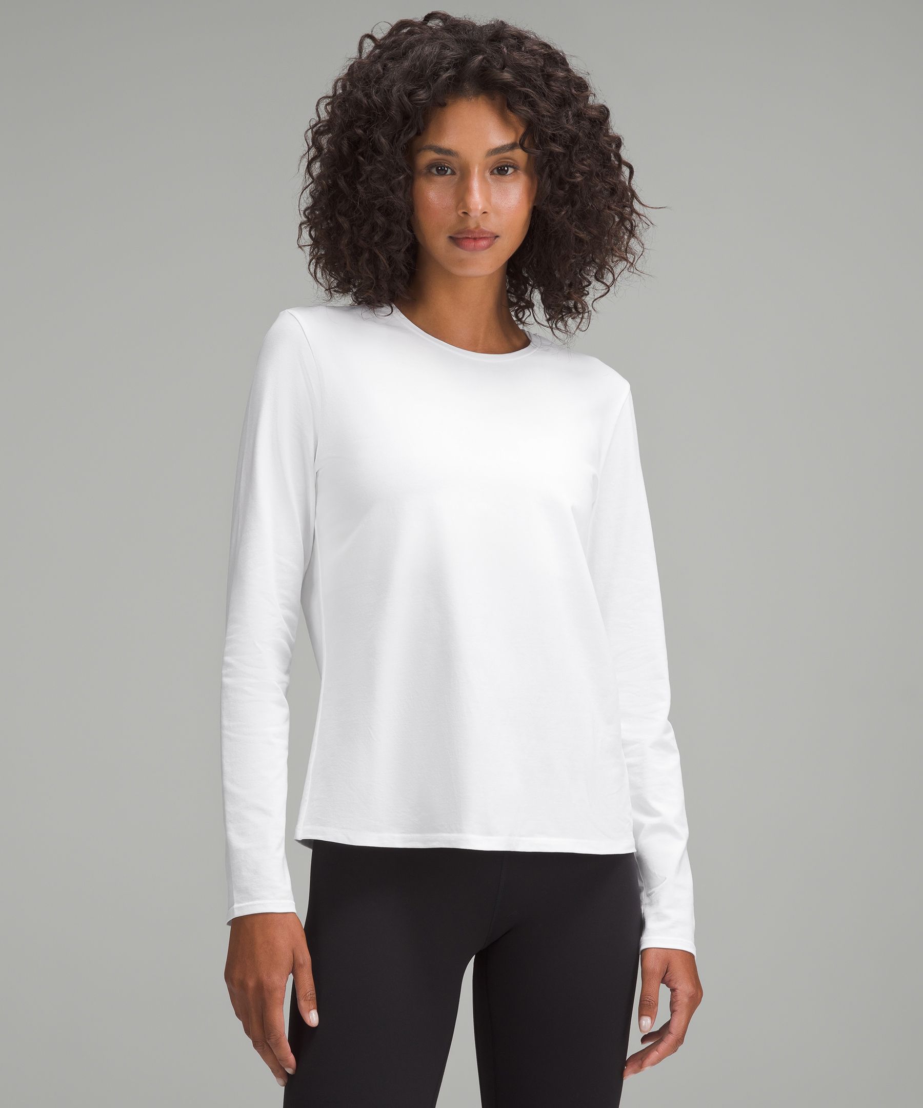 Organic Cotton Crewneck Long-Sleeve Shirt | Women's Long Sleeve Shirts