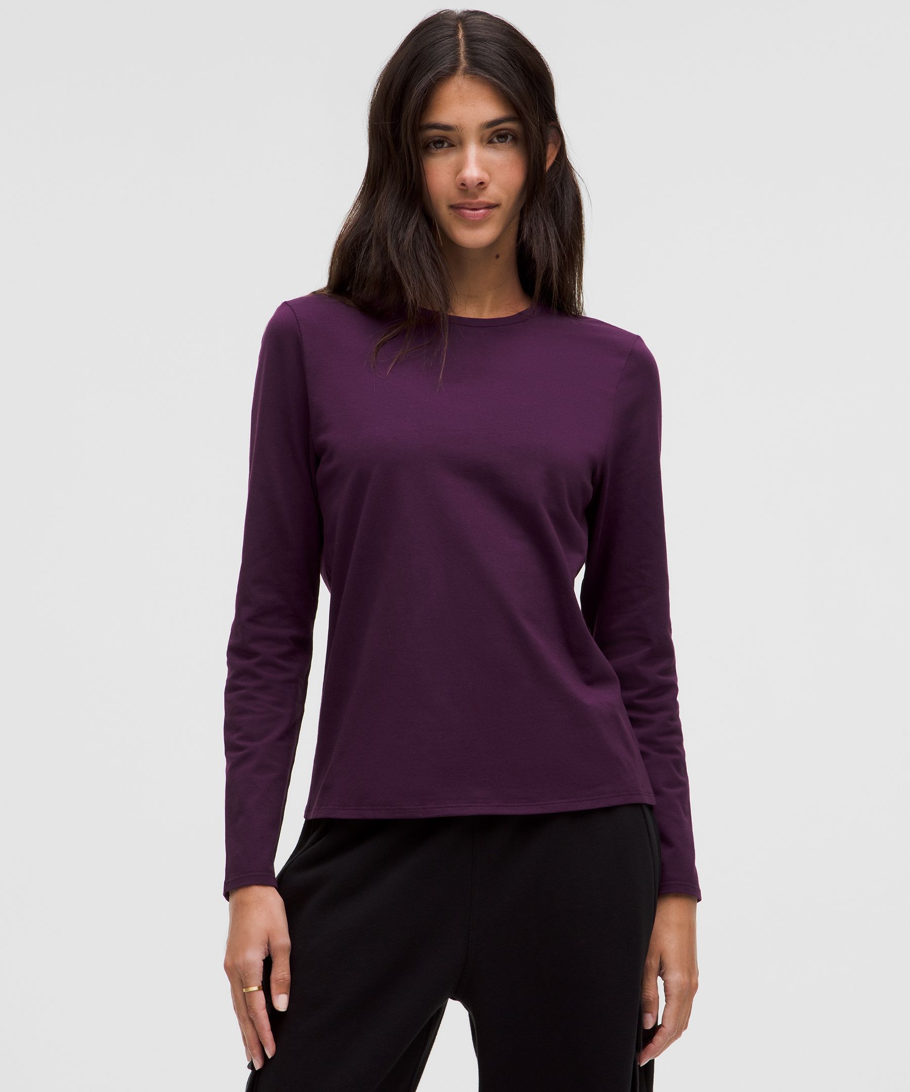 Organic Cotton Crewneck Long-Sleeve Shirt