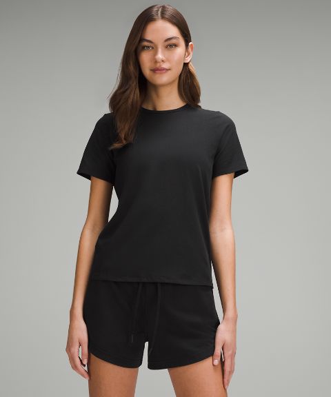 Женская футболка Lululemon Organic Cotton с прямым низом