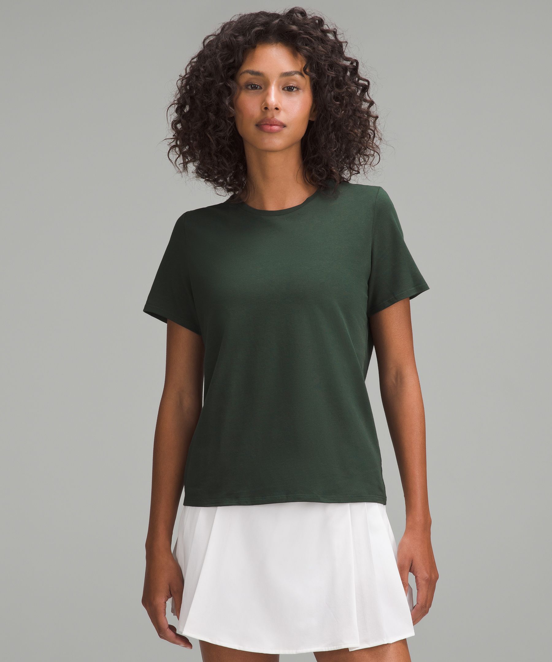 lululemon – Women's Organic Cotton Straight-Hem Crewneck T-Shirt – Color Green – Size XL