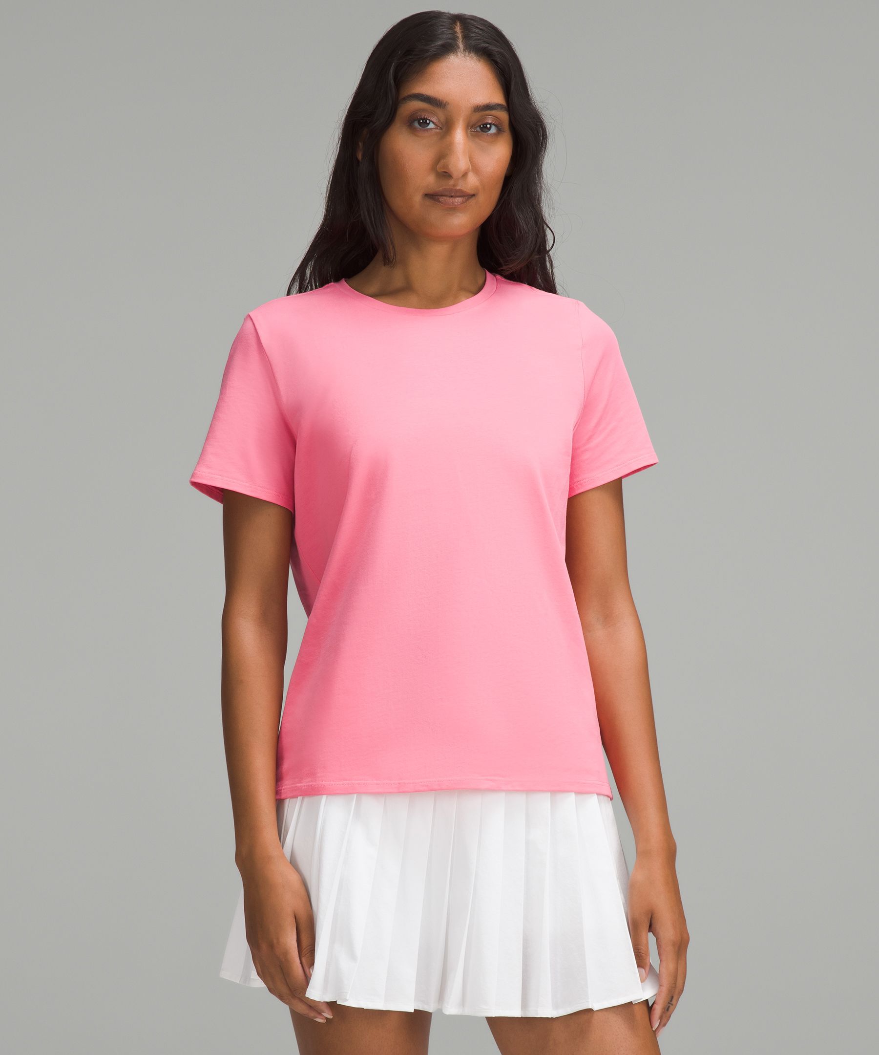 lululemon – Women's Organic Cotton Straight-Hem Crewneck T-Shirt – Color Pink – Size 3XS