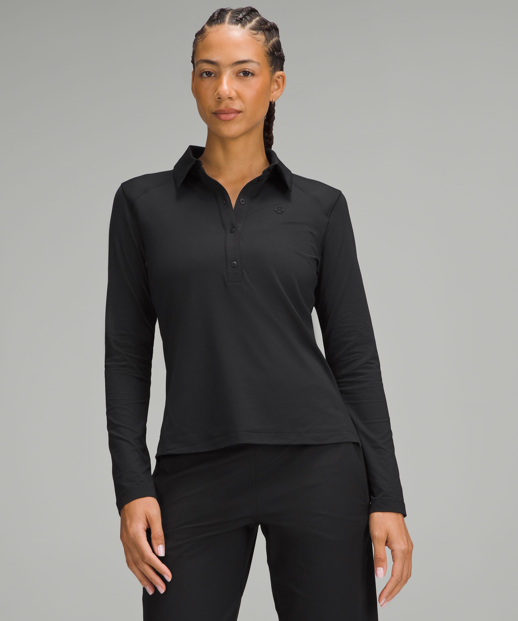 Quick-Dry Long-Sleeve Polo Shirt