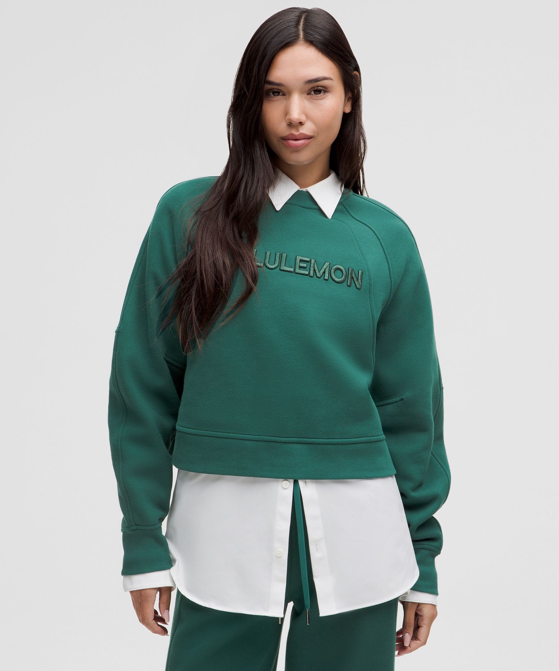 Scuba Oversized Pullover Wordmark - Green