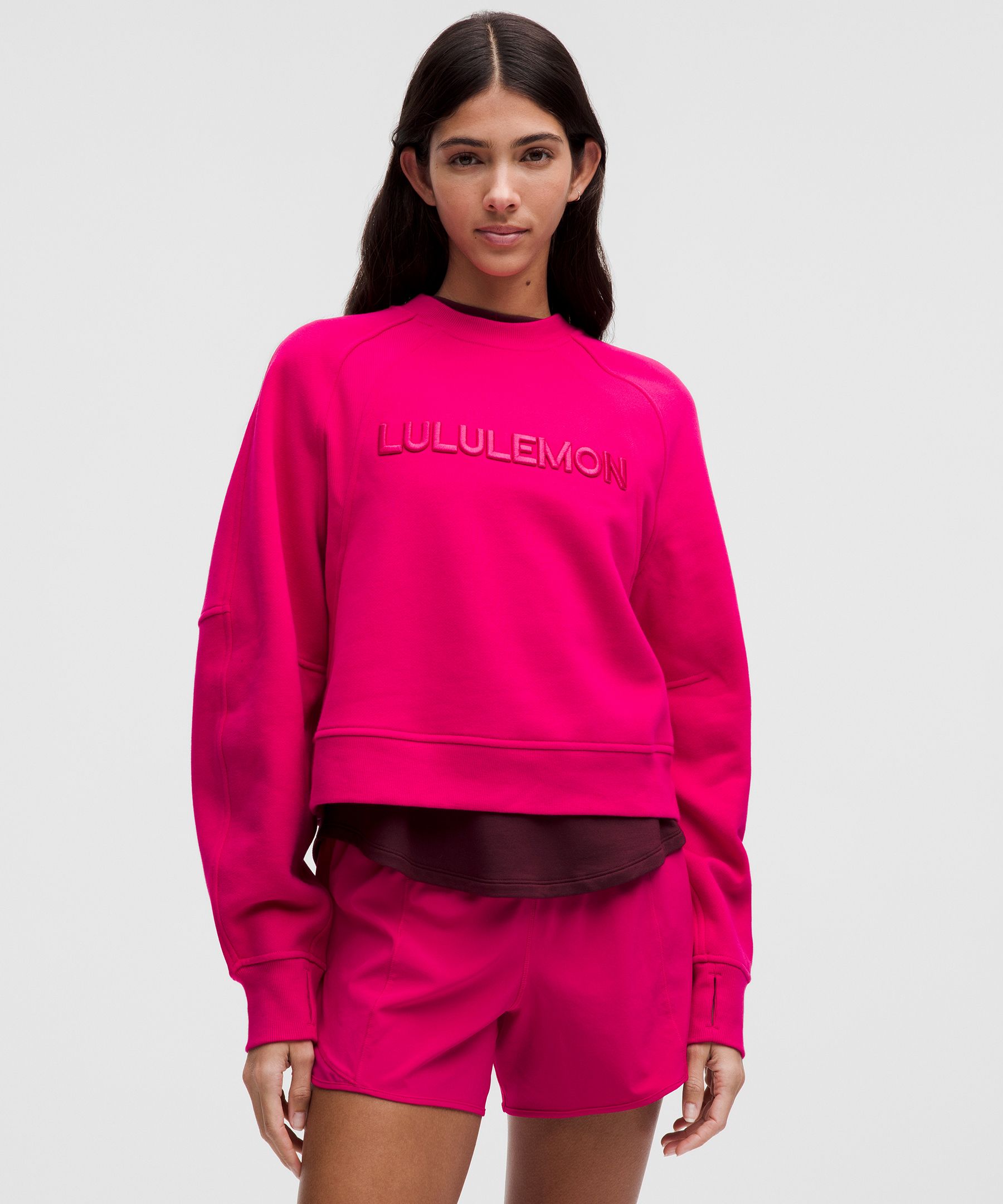 Scuba Oversized Pullover Wordmark - Pink