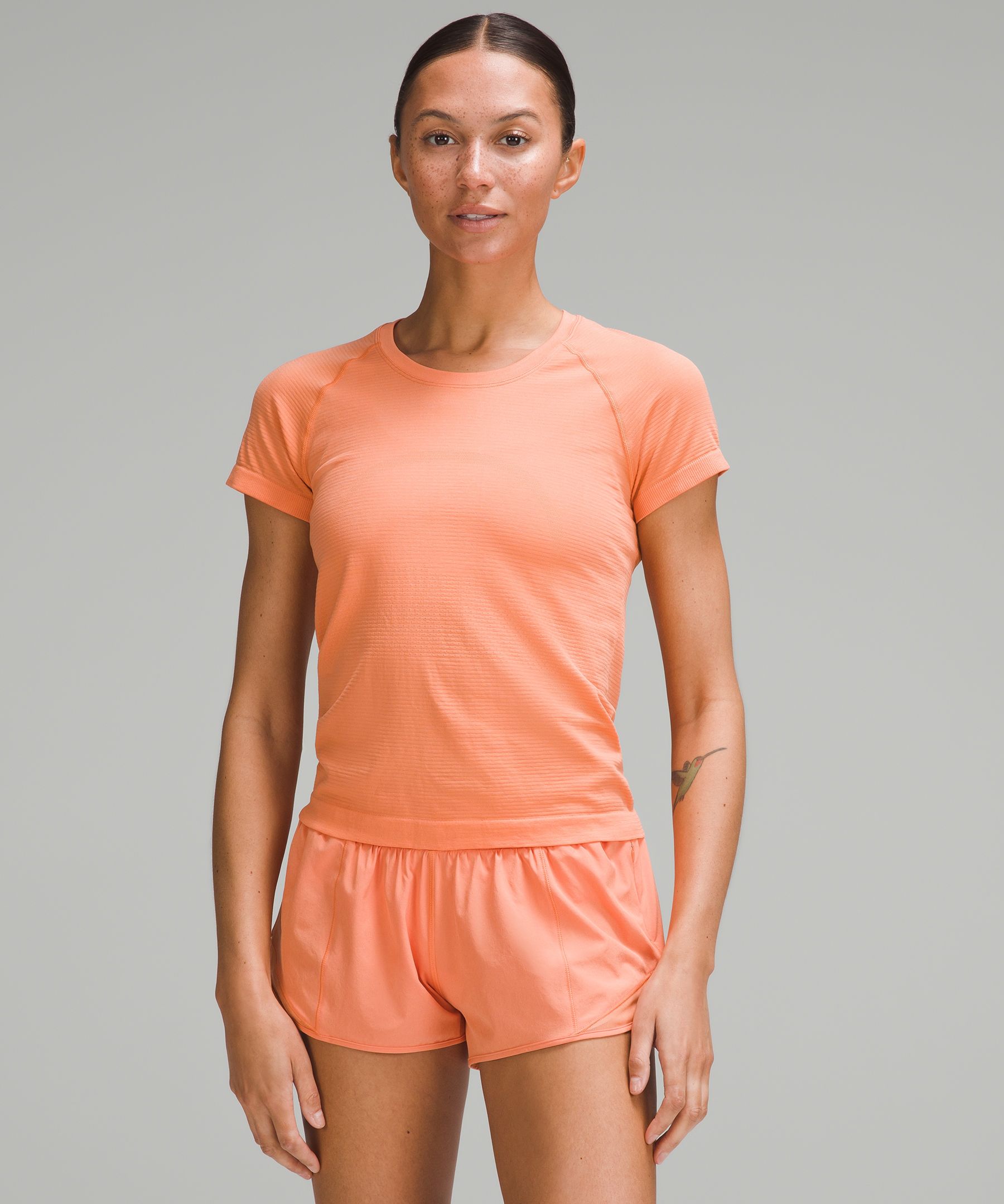 Lululemon Swiftly Tech Short-sleeve Shirt 2.0 Race Length In Orange