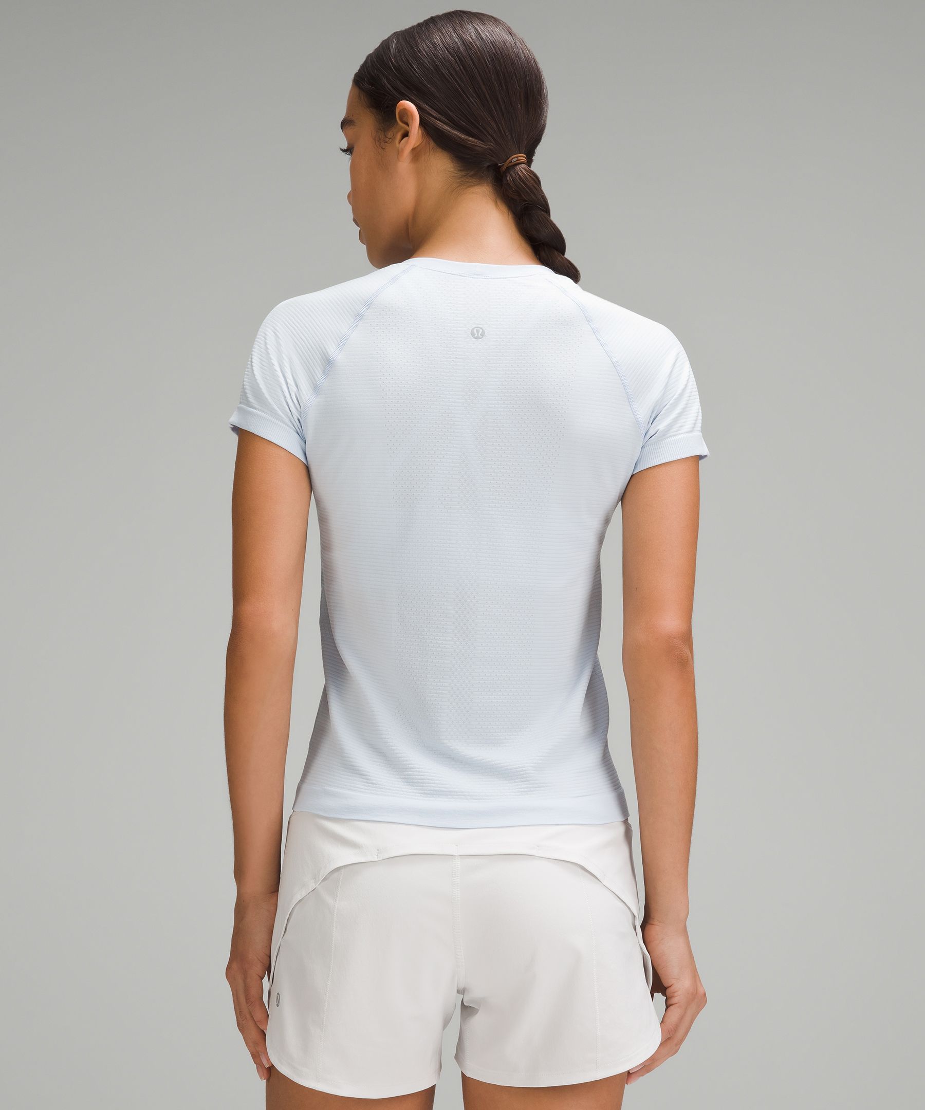 Women Lululemon white short sleeve T-shirt. Size 10. Prev. owned