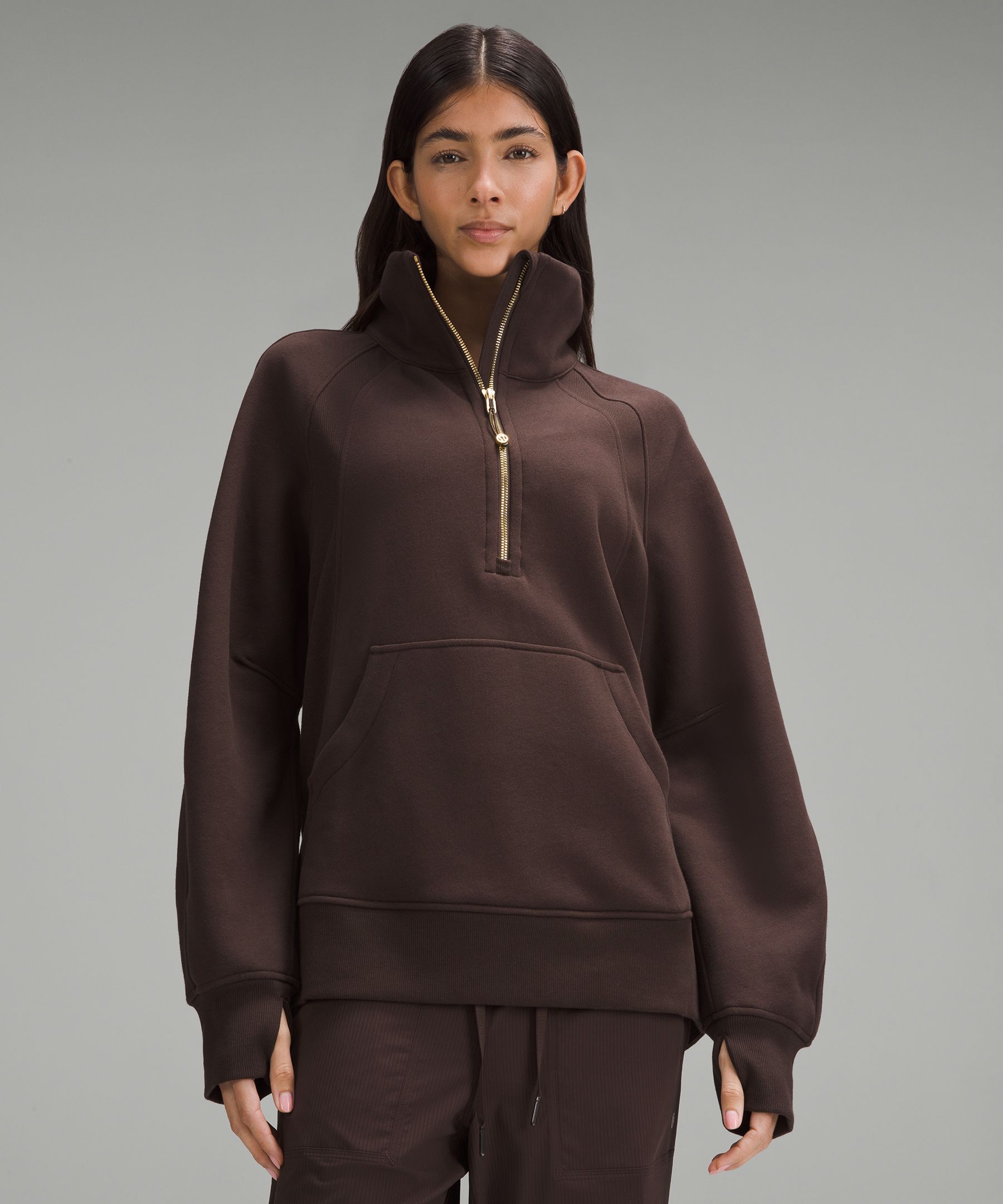 Scuba Oversized Funnel-Neck Half Zip *Long