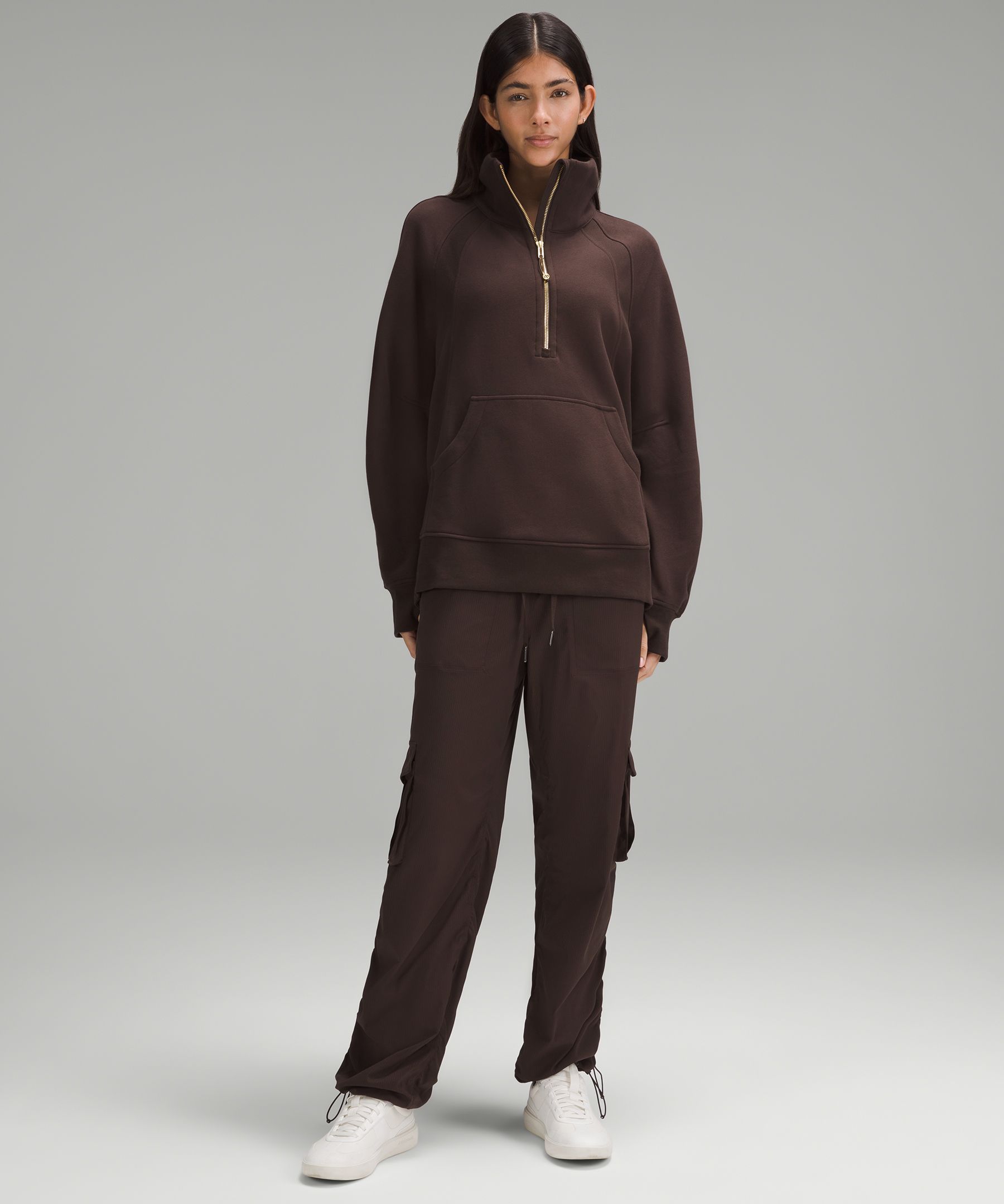 Scuba Oversized Funnel-Neck Half Zip *Long, Women's Hoodies & Sweatshirts
