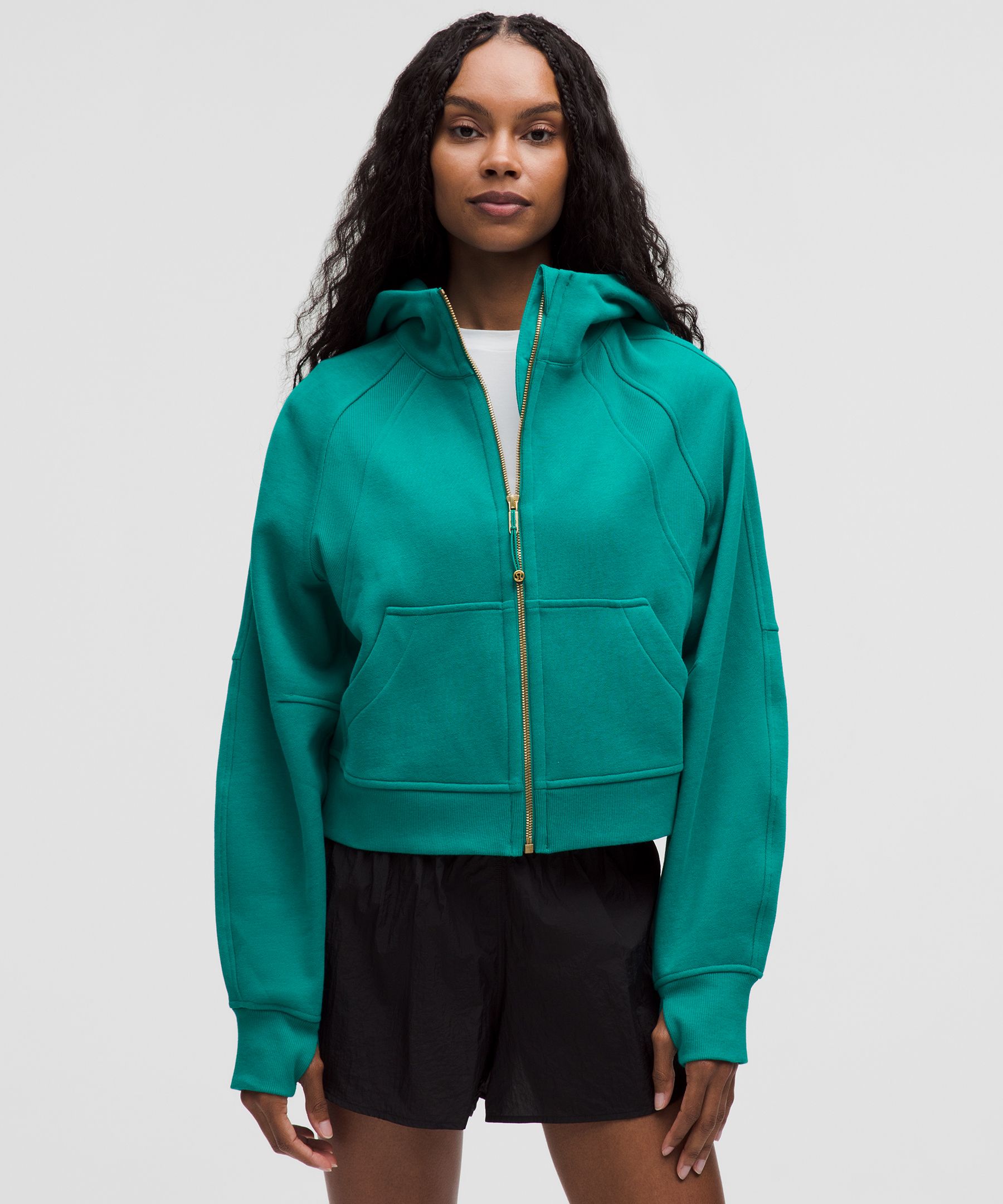 Scuba Oversized Full-Zip Hoodie - Green