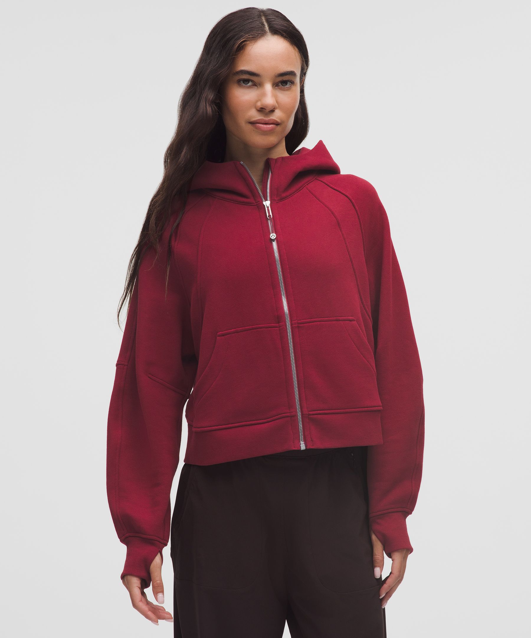 Lululemon Scuba Oversized Full-zip Hoodie In Red